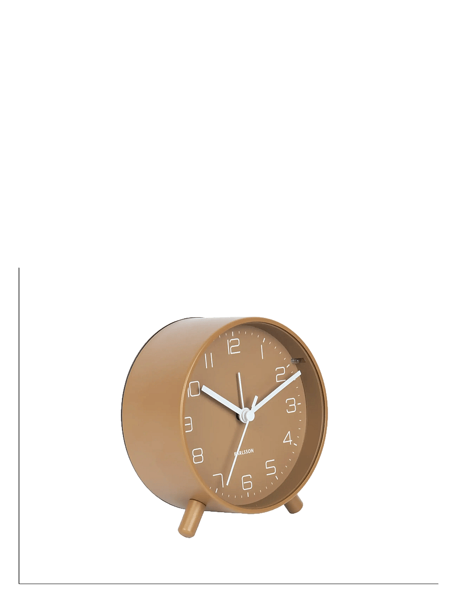 KARLSSON - Alarm clock Lofty metal off white - Äratuskellad - mocha brown - 1