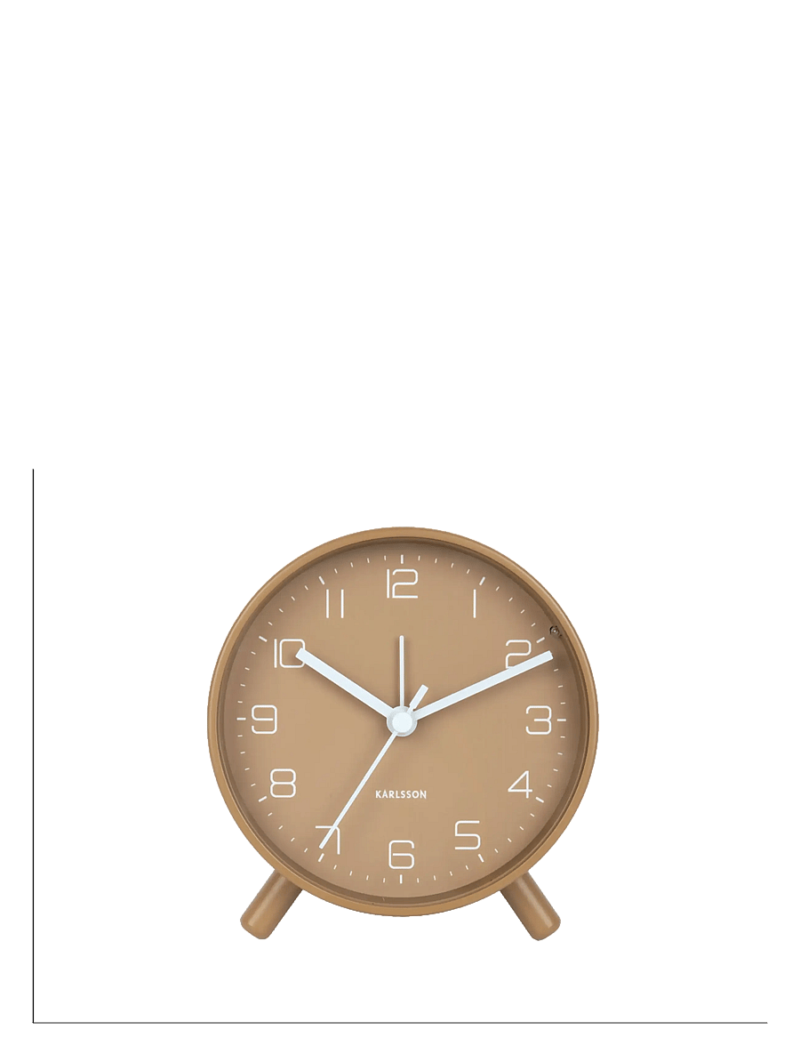 KARLSSON - Alarm clock Lofty metal off white - Äratuskellad - mocha brown - 2