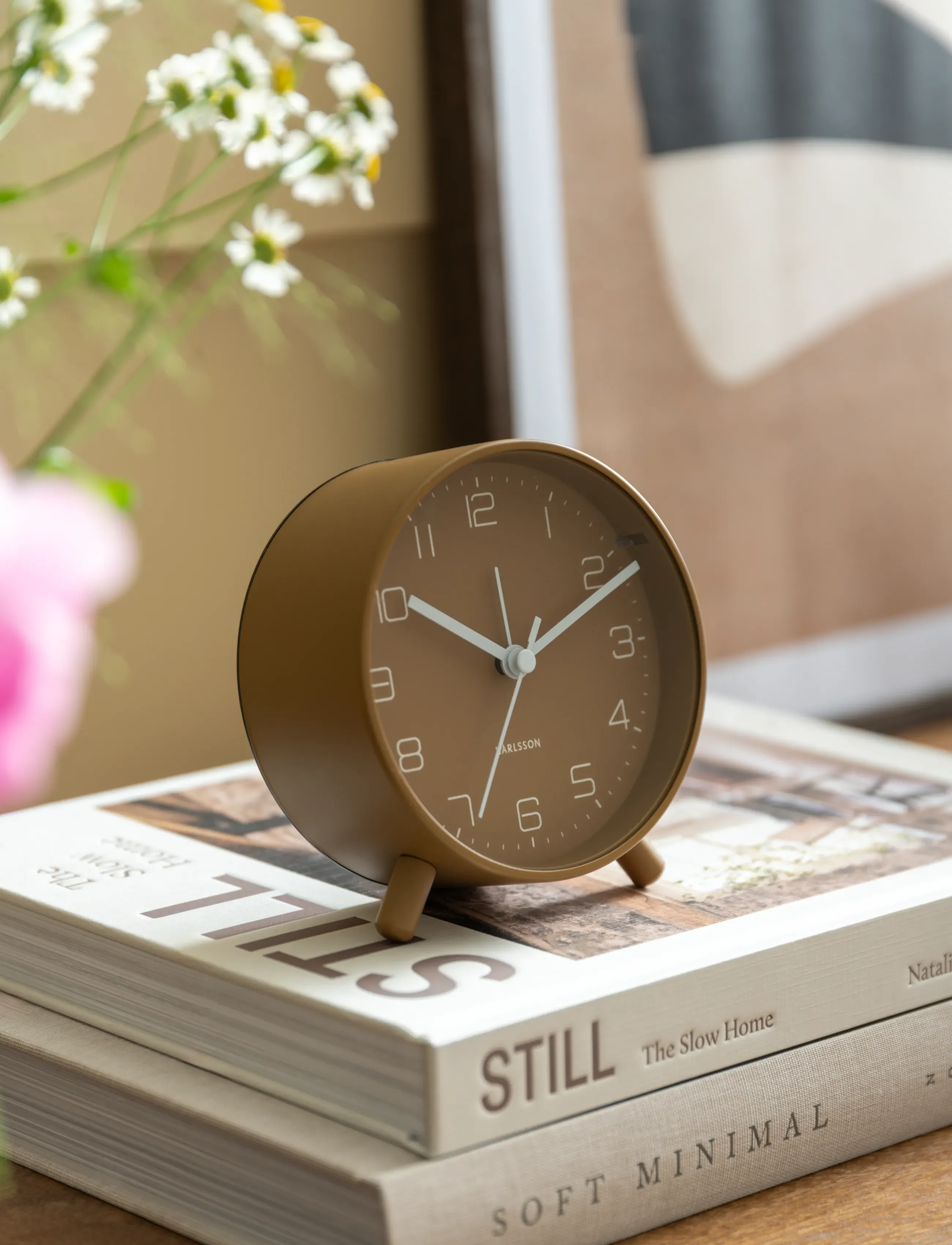 KARLSSON - Alarm clock Lofty metal off white - Äratuskellad - mocha brown - 0