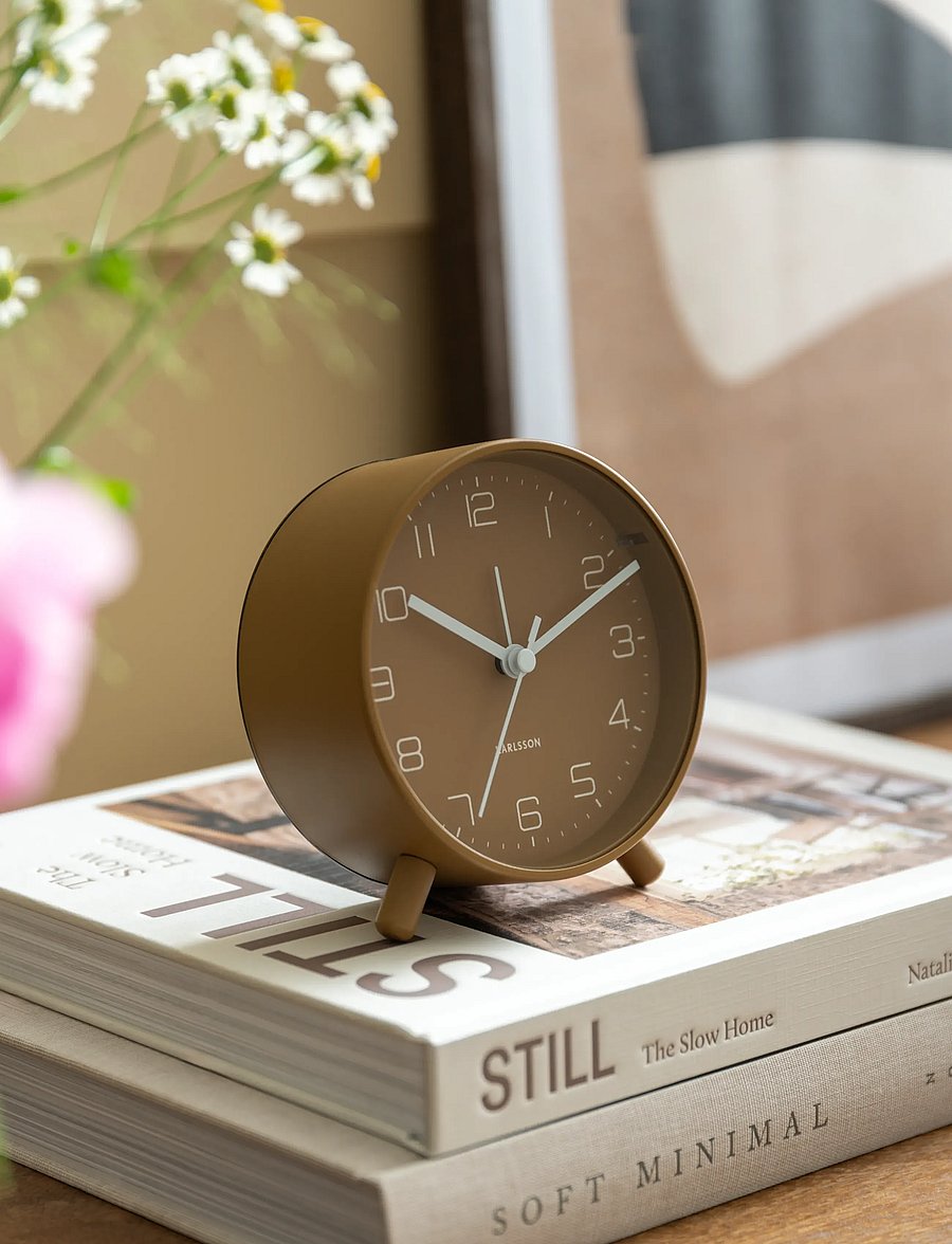 KARLSSON - Alarm clock Lofty metal off white - Äratuskellad - mocha brown - 0