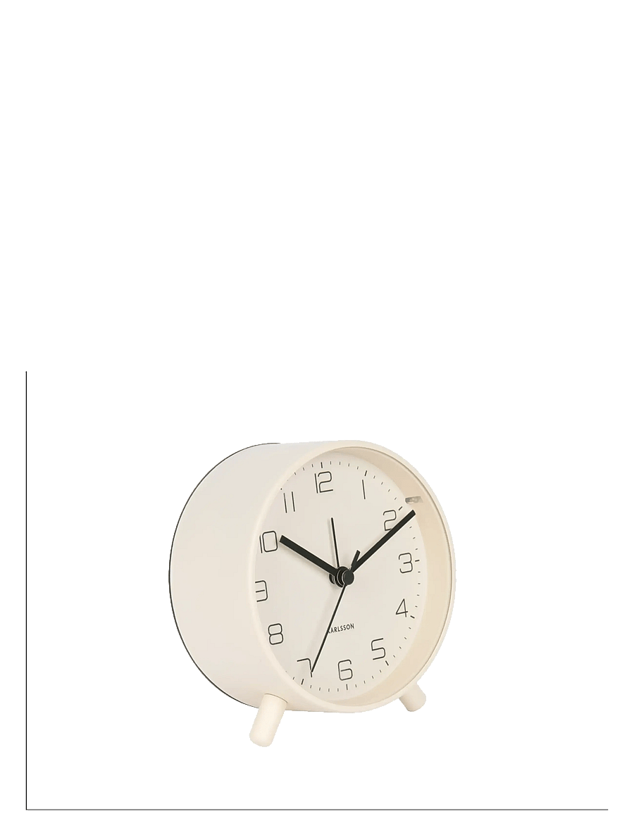 KARLSSON - Alarm clock Lofty metal off white - Äratuskellad - off white - 1