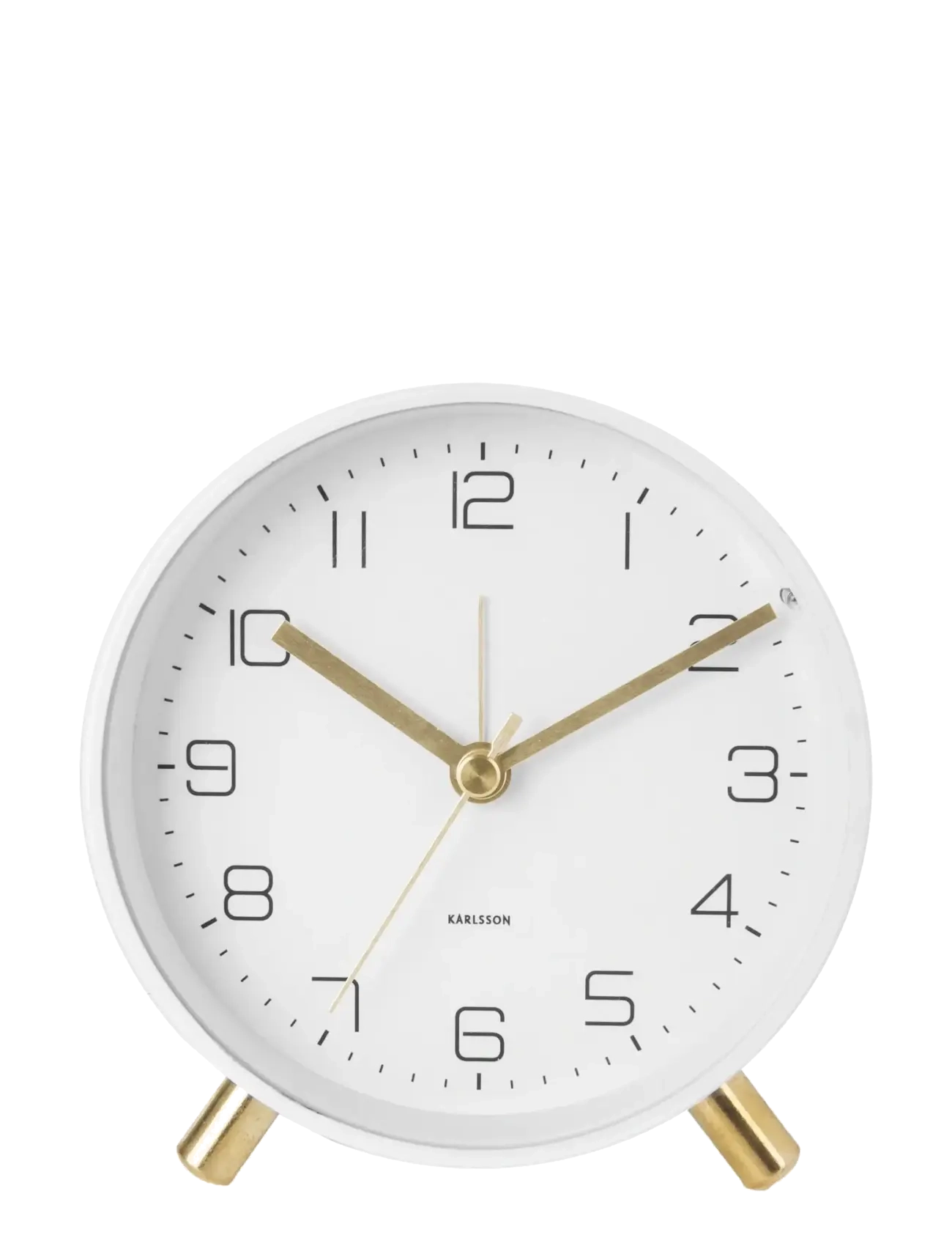 KARLSSON - Alarm clock Lofty metal matt white - laveste priser - white - 1