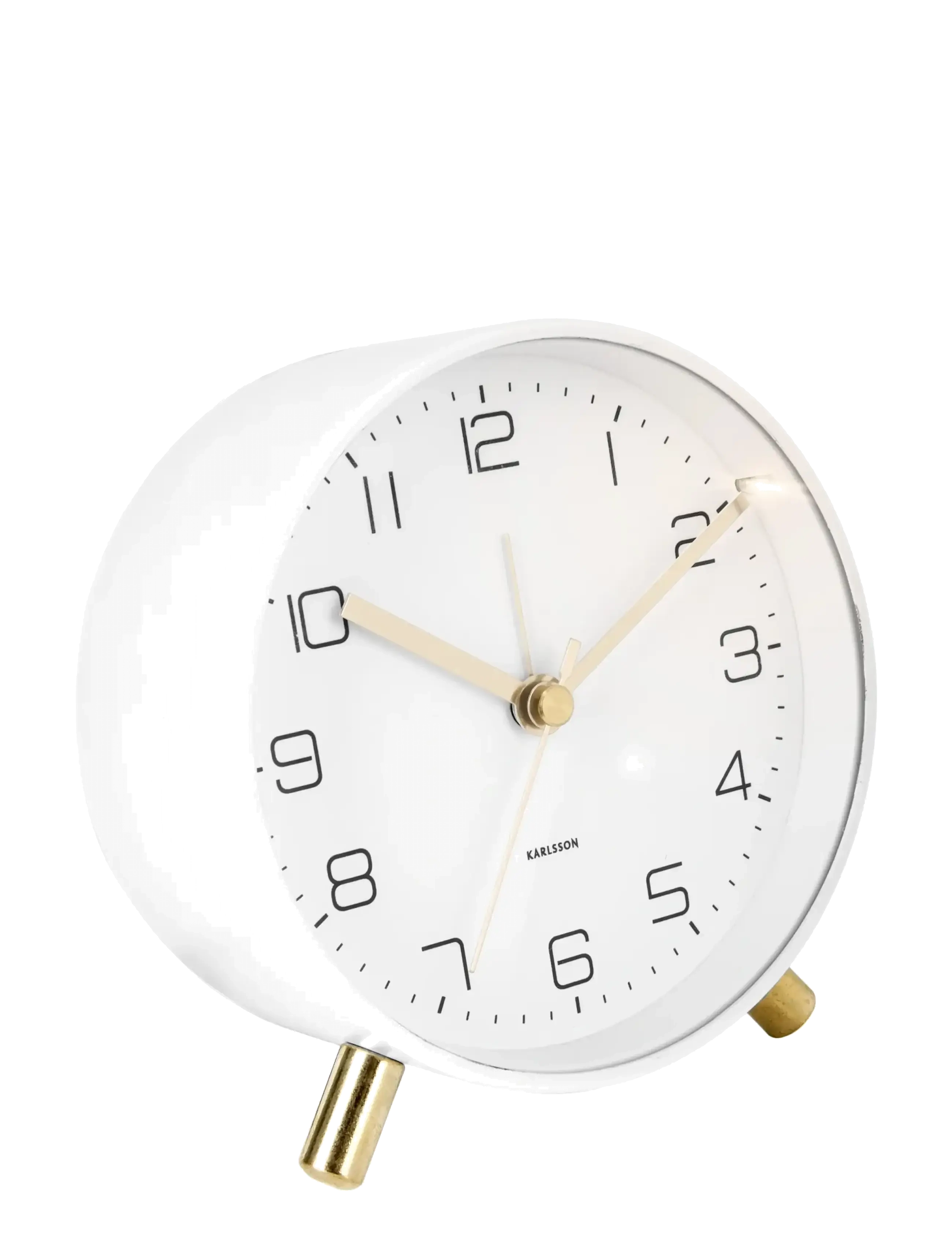 KARLSSON - Alarm clock Lofty metal matt white - laveste priser - white - 2