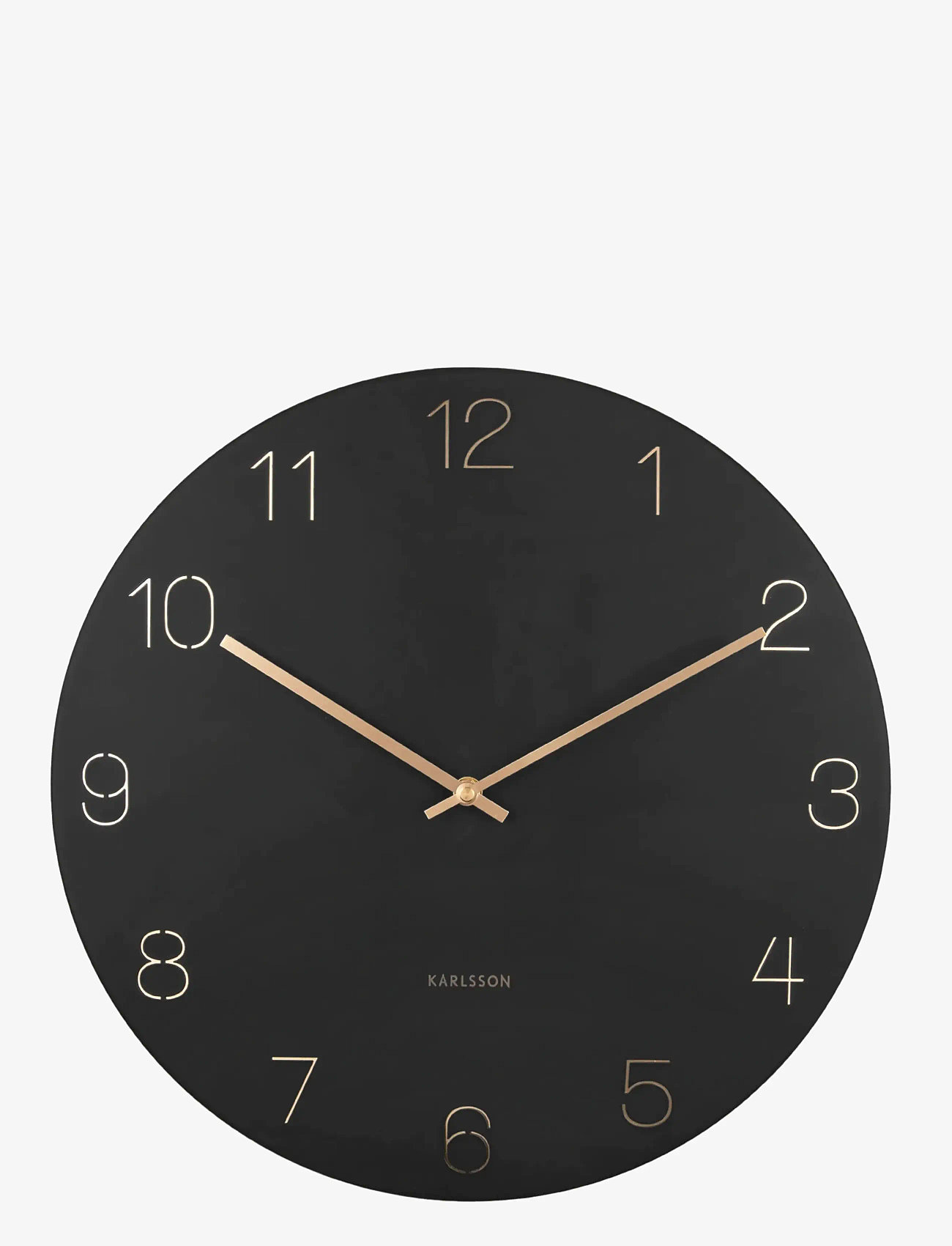 KARLSSON - Wall clock Charm engraved numbers black - black - 0