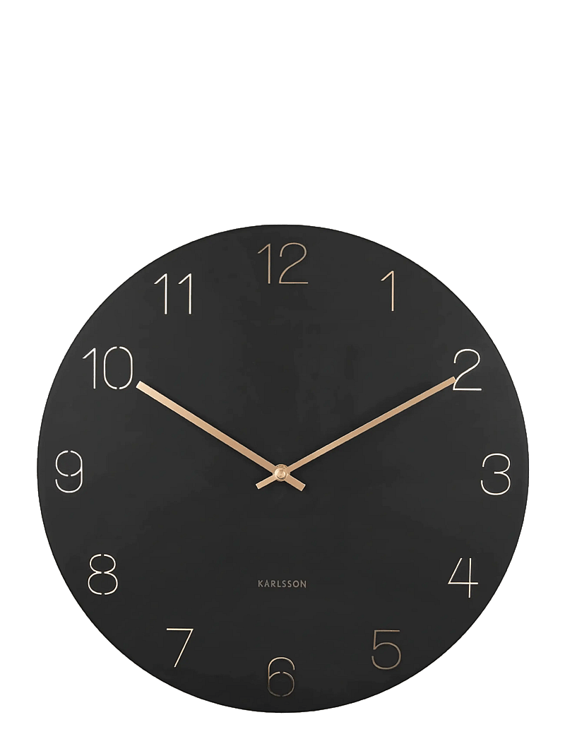 KARLSSON - Wall clock Charm engraved numbers black - black - 0