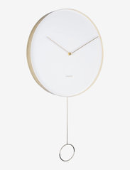 KARLSSON - Wall clock Pendulum metal - veggklokker - white - 0