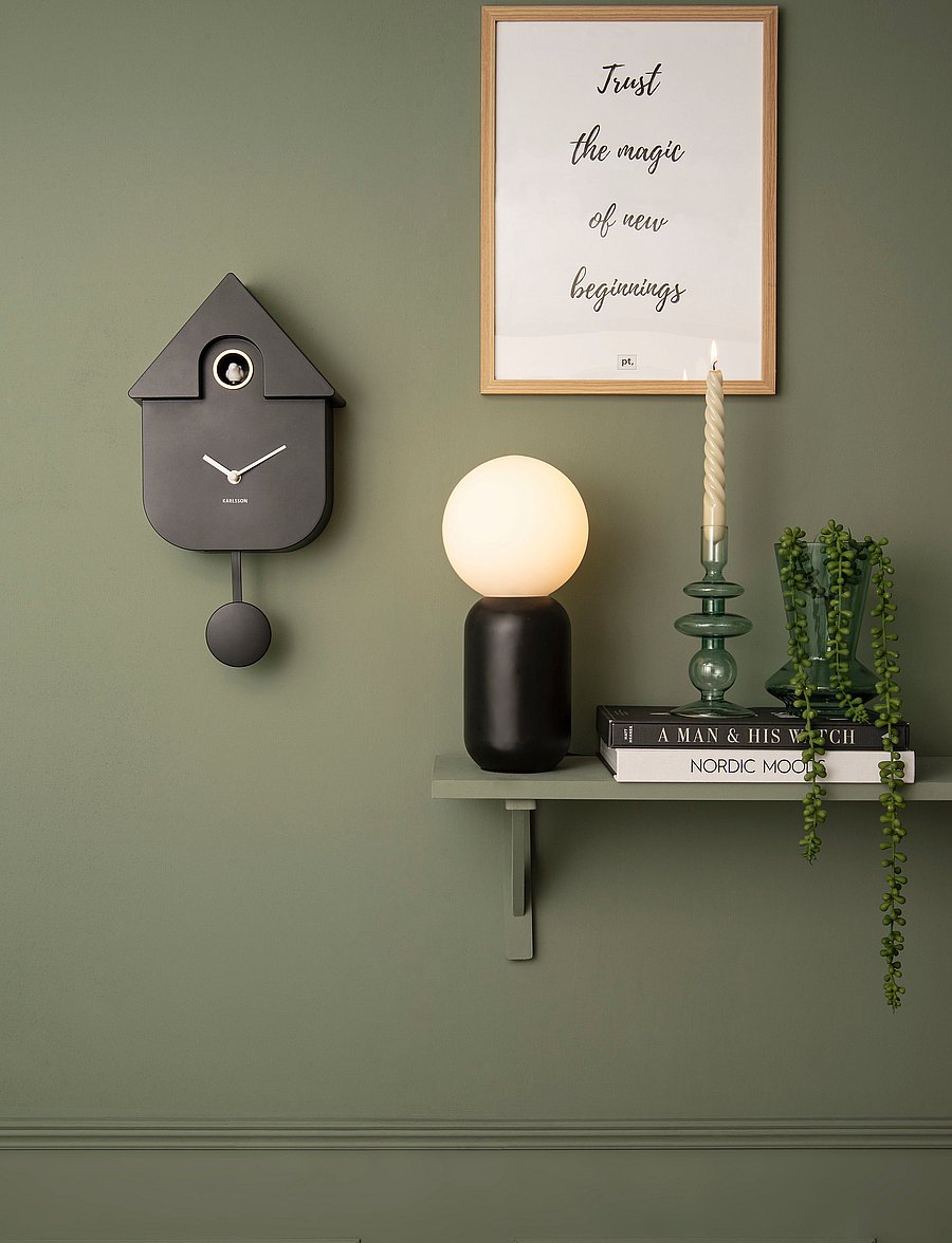 KARLSSON - Wall clock Modern Cuckoo ABS soft purple - seinakellad - black - 3