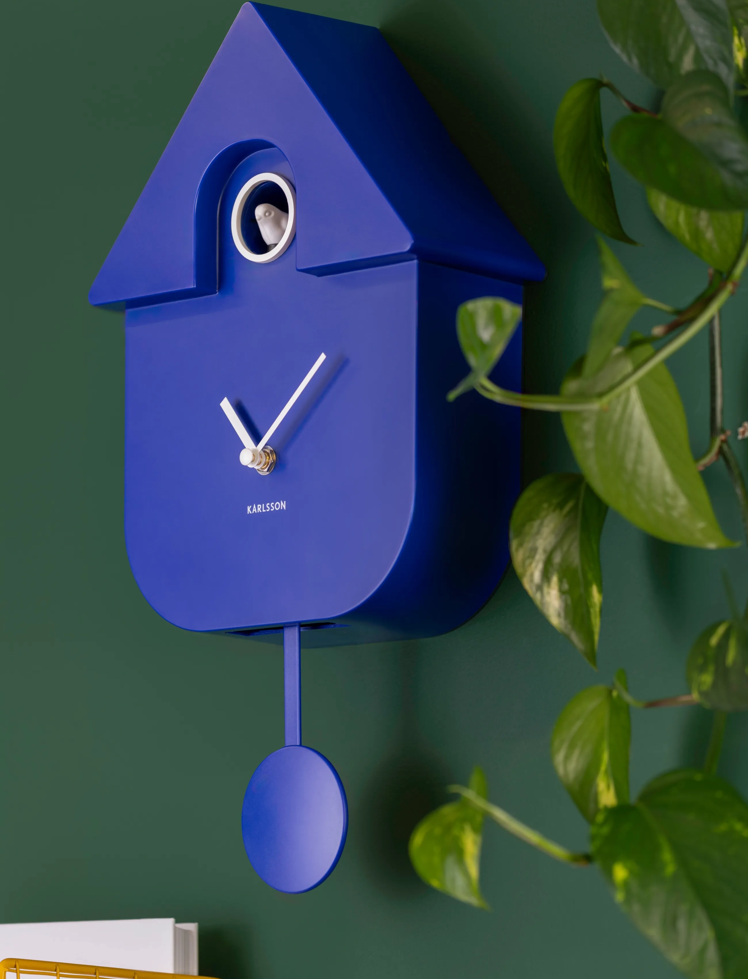 KARLSSON Wall Clock Modern Cuckoo Abs Soft Pink, 41X8.5X21.5 cm, Watches, Blau - Clocks, Homeware