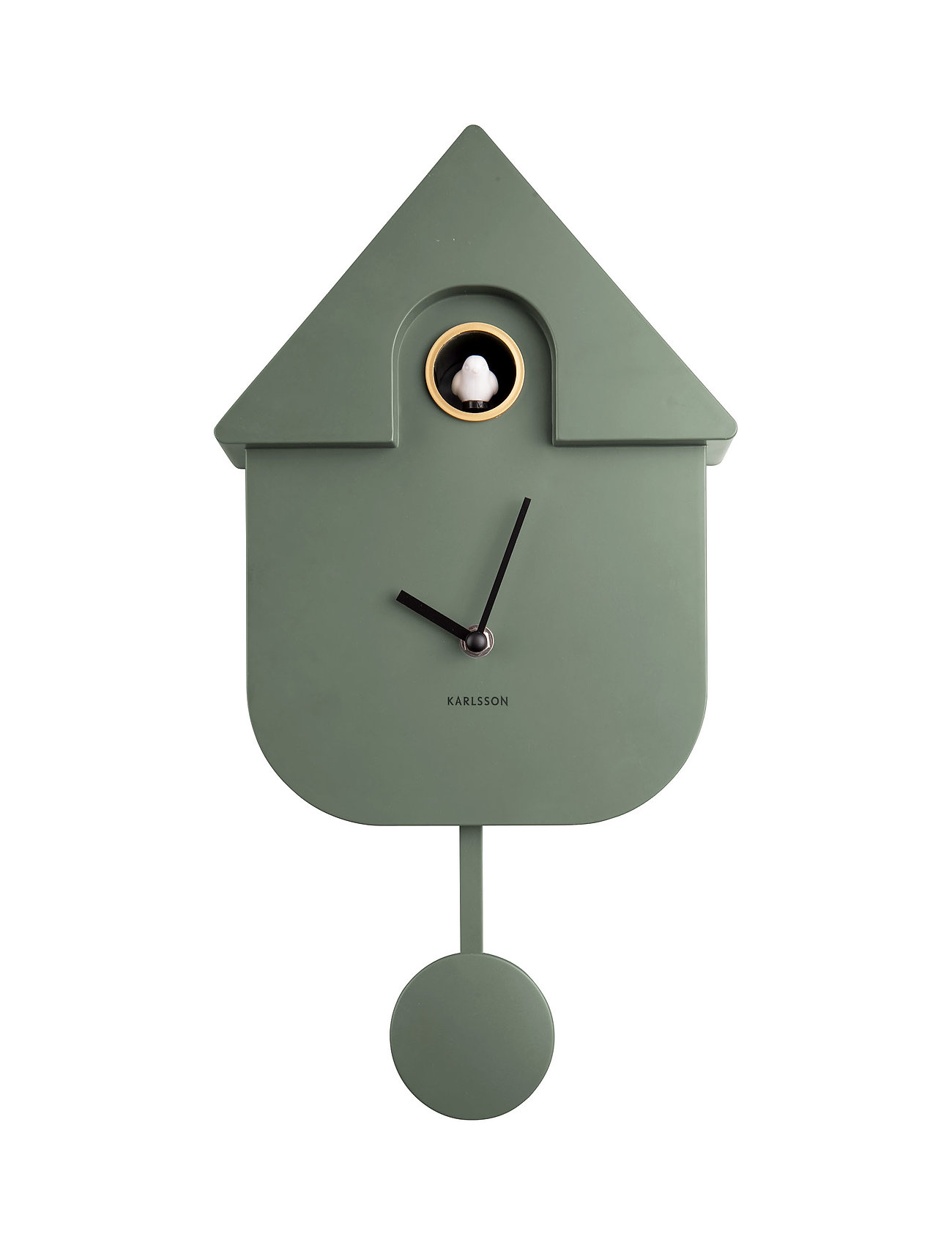 KARLSSON Wall Clock Modern Cuckoo Abs Soft Pink, 41X8.5X21.5 cm, Watches, Grün - Clocks, Homeware