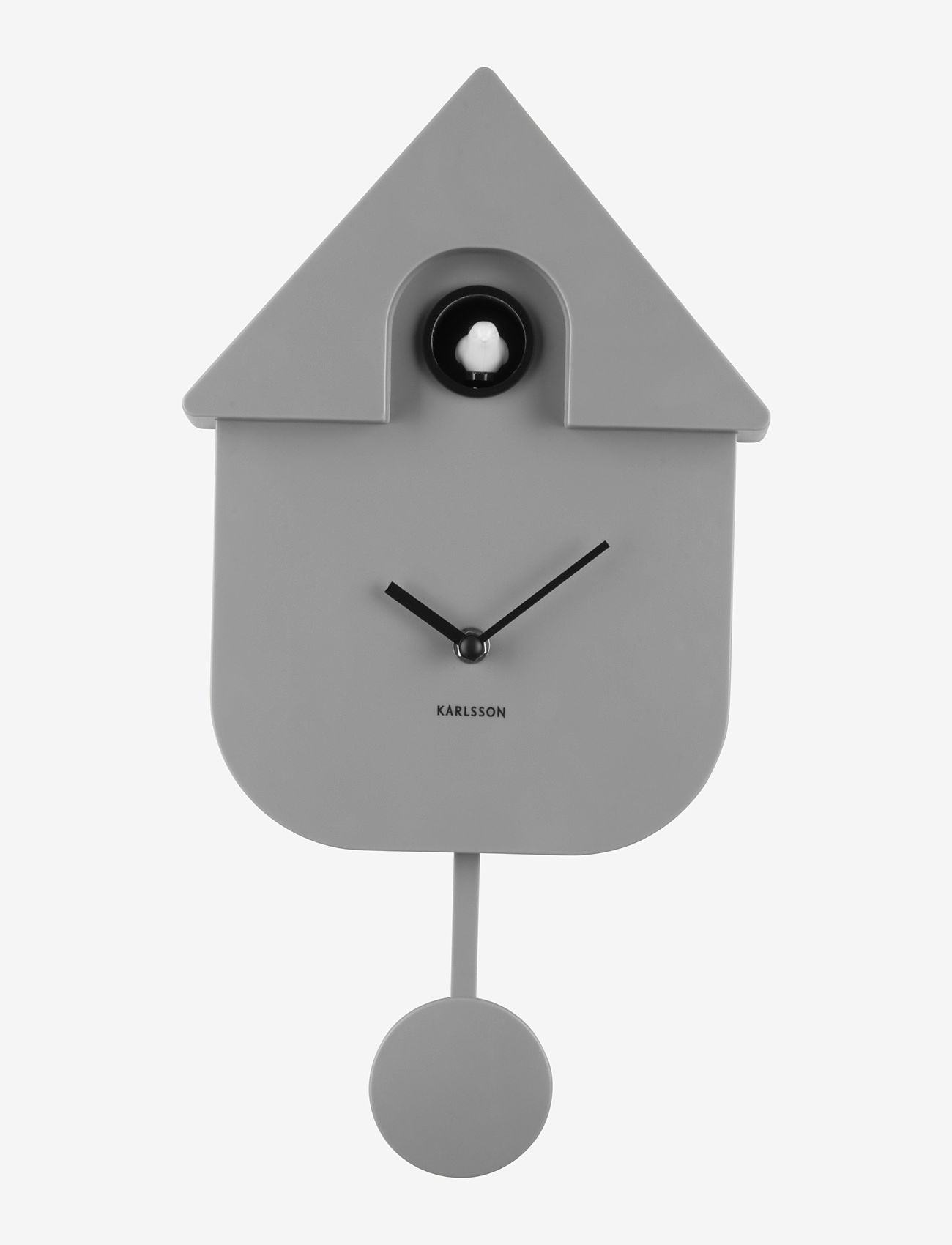 KARLSSON - Wall clock Modern Cuckoo ABS cobalt blue - vægure - mouse grey - 2