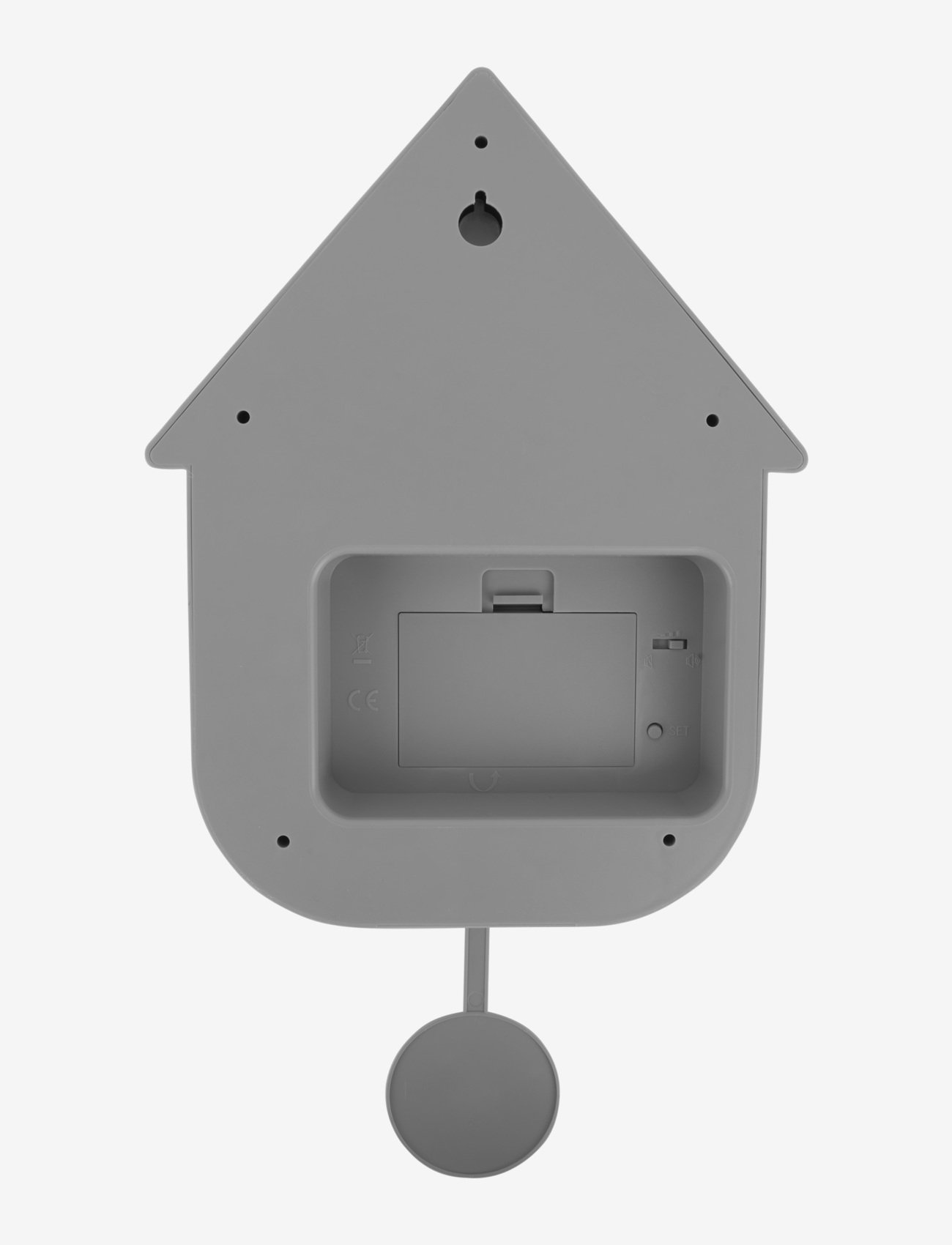 KARLSSON - Wall clock Modern Cuckoo ABS cobalt blue - vægure - mouse grey - 4
