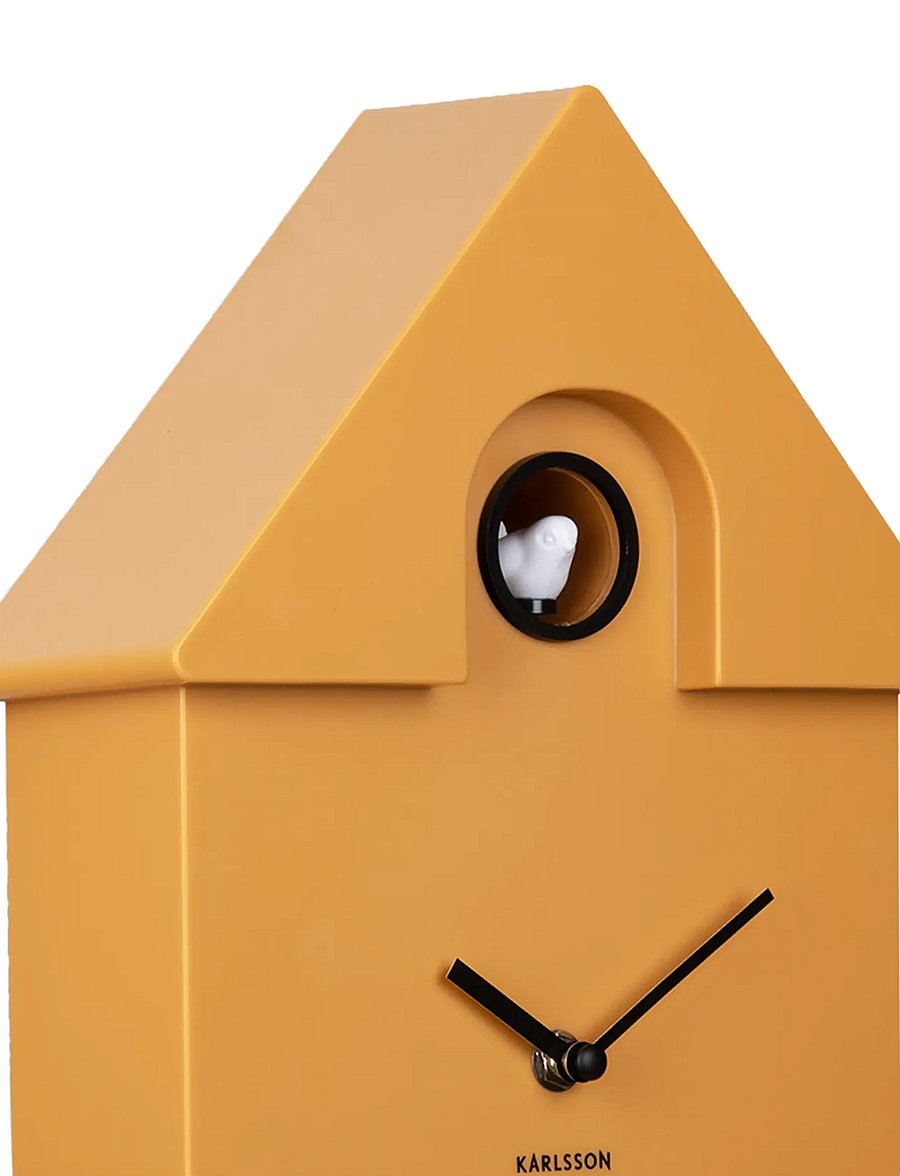 KARLSSON - Wall clock Modern Cuckoo ABS peach orange - osta hinna alusel - ochre yellow - 3