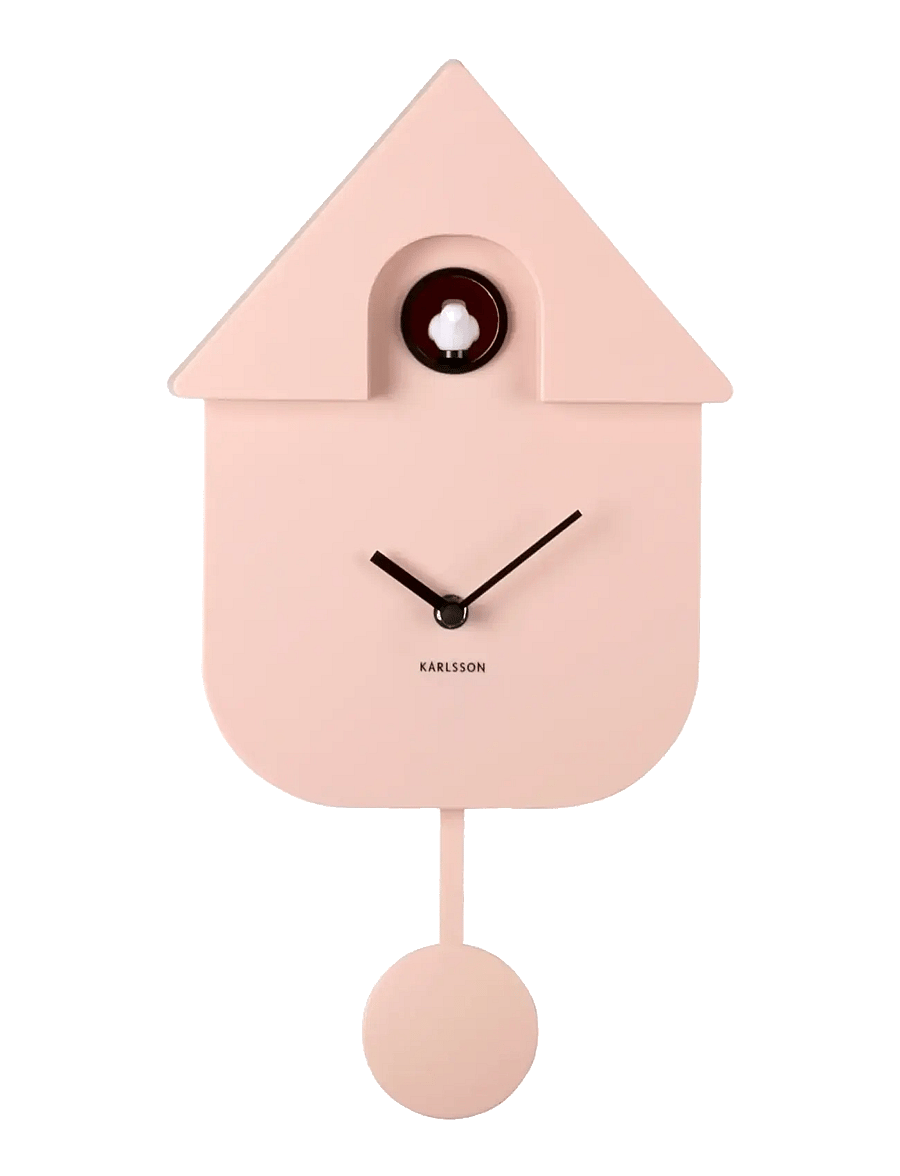 KARLSSON - Wall clock Modern Cuckoo ABS soft purple - seinakellad - soft pink - 1