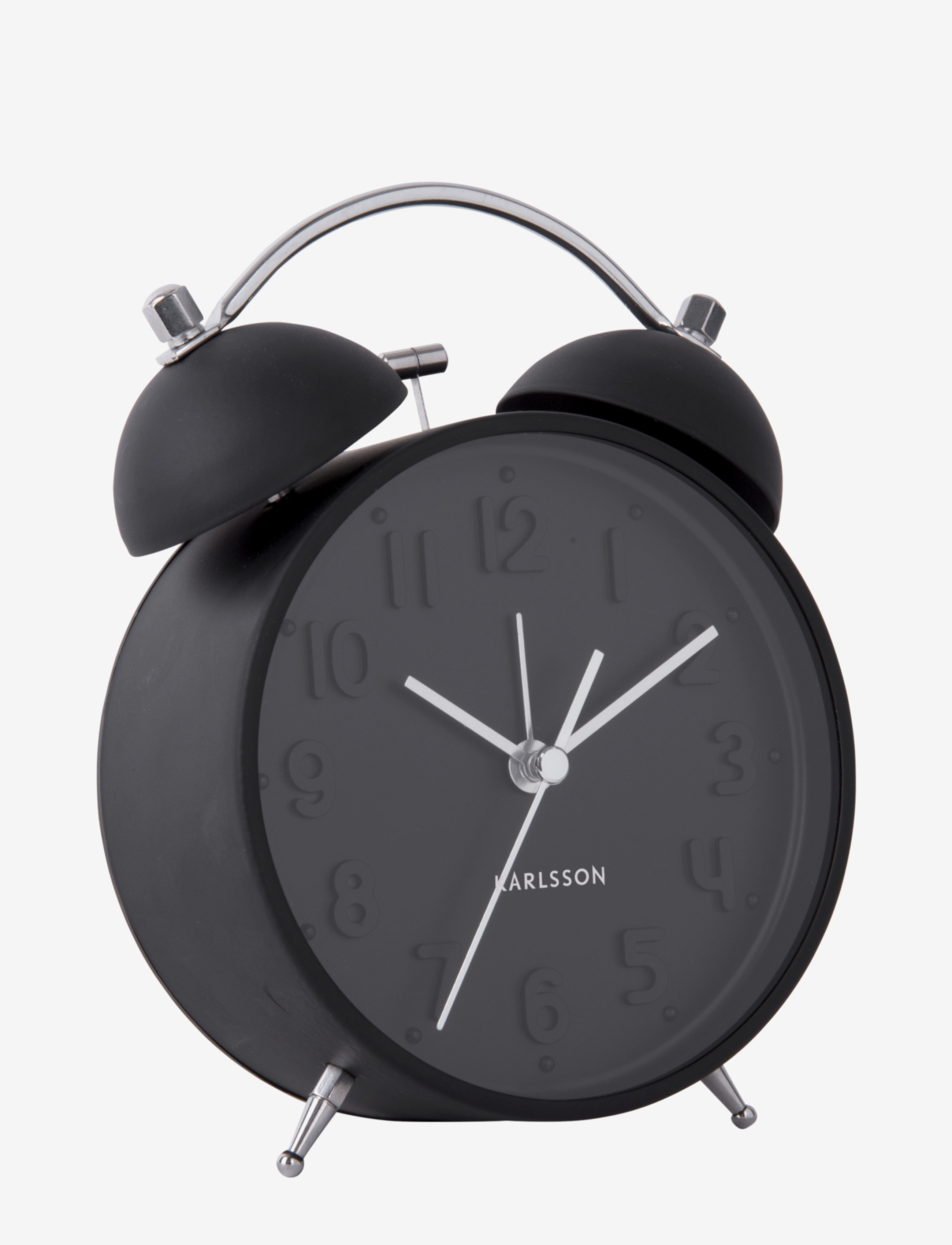 KARLSSON Alarm Clock Iconic Matt Black, Vækkeur, Sort, Str: 16.5X11X5.5CM