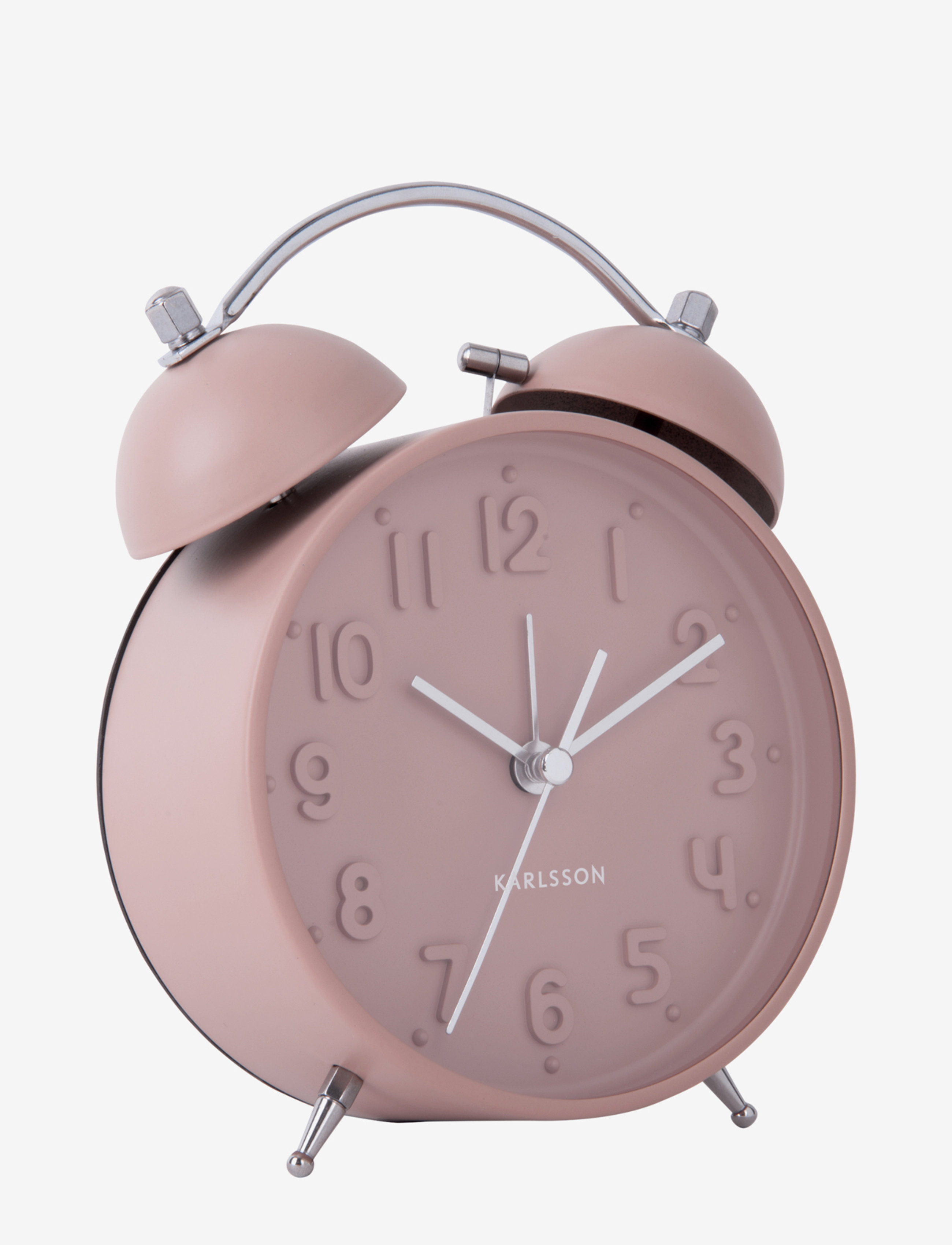 KARLSSON Alarm Clock Iconic Matt Black, Vækkeur, Pink, Str: 16.5X11X5.5CM