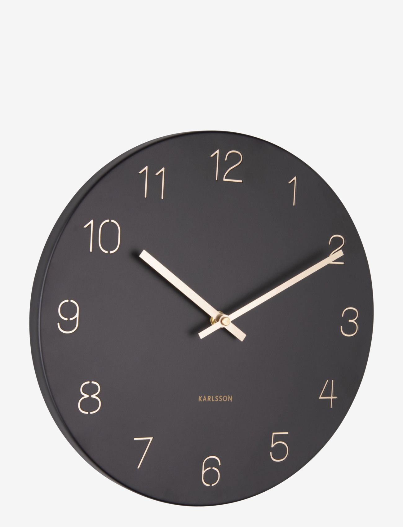 KARLSSON - Wall clock Charm engraved numbers small black - wanduhren - black - 2
