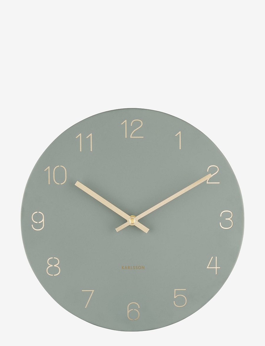 KARLSSON - Wall clock Charm engraved numbers - wanduhren - green - 0