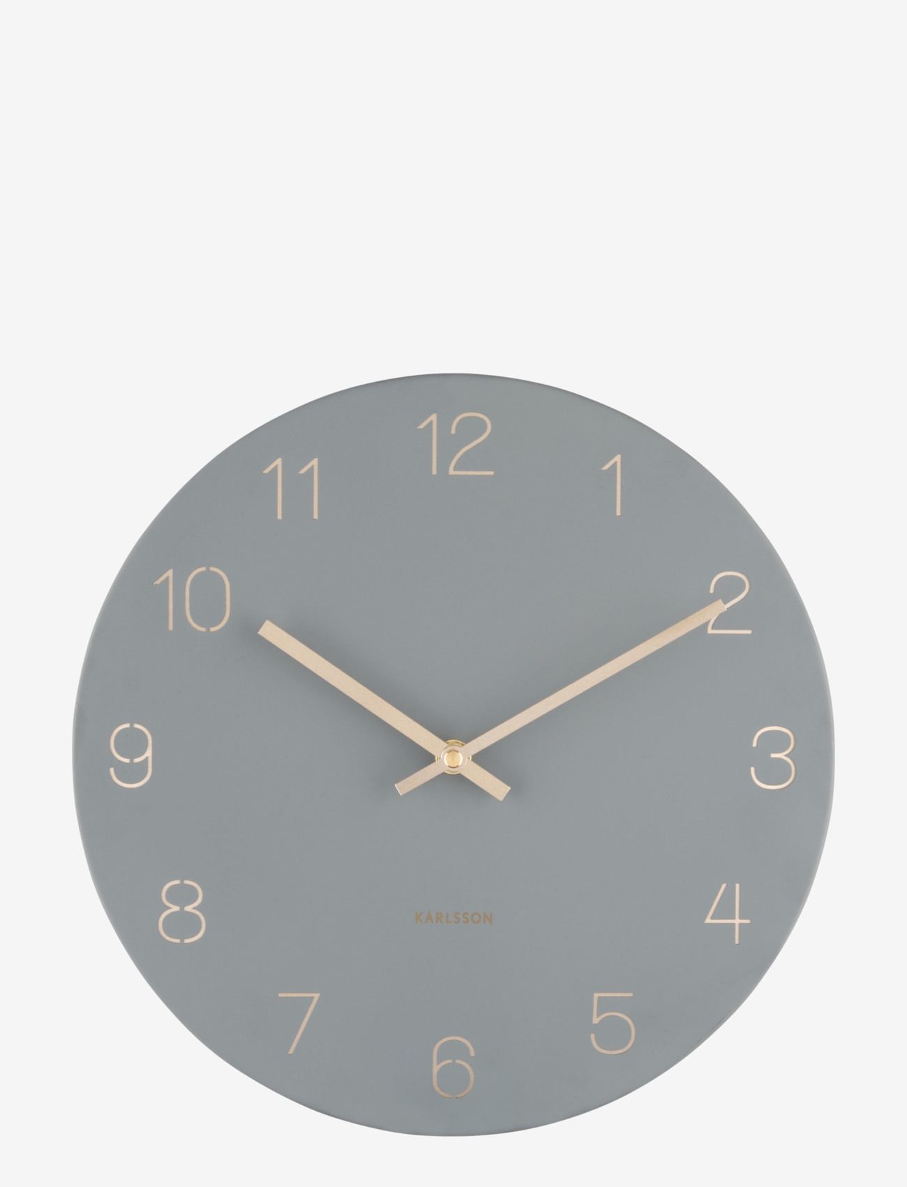 KARLSSON - Wall clock Charm engraved numbers - sienas pulksteņi - mouse grey - 0