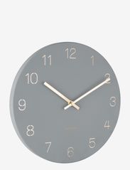 KARLSSON - Wall clock Charm engraved numbers - veggklokker - mouse grey - 1