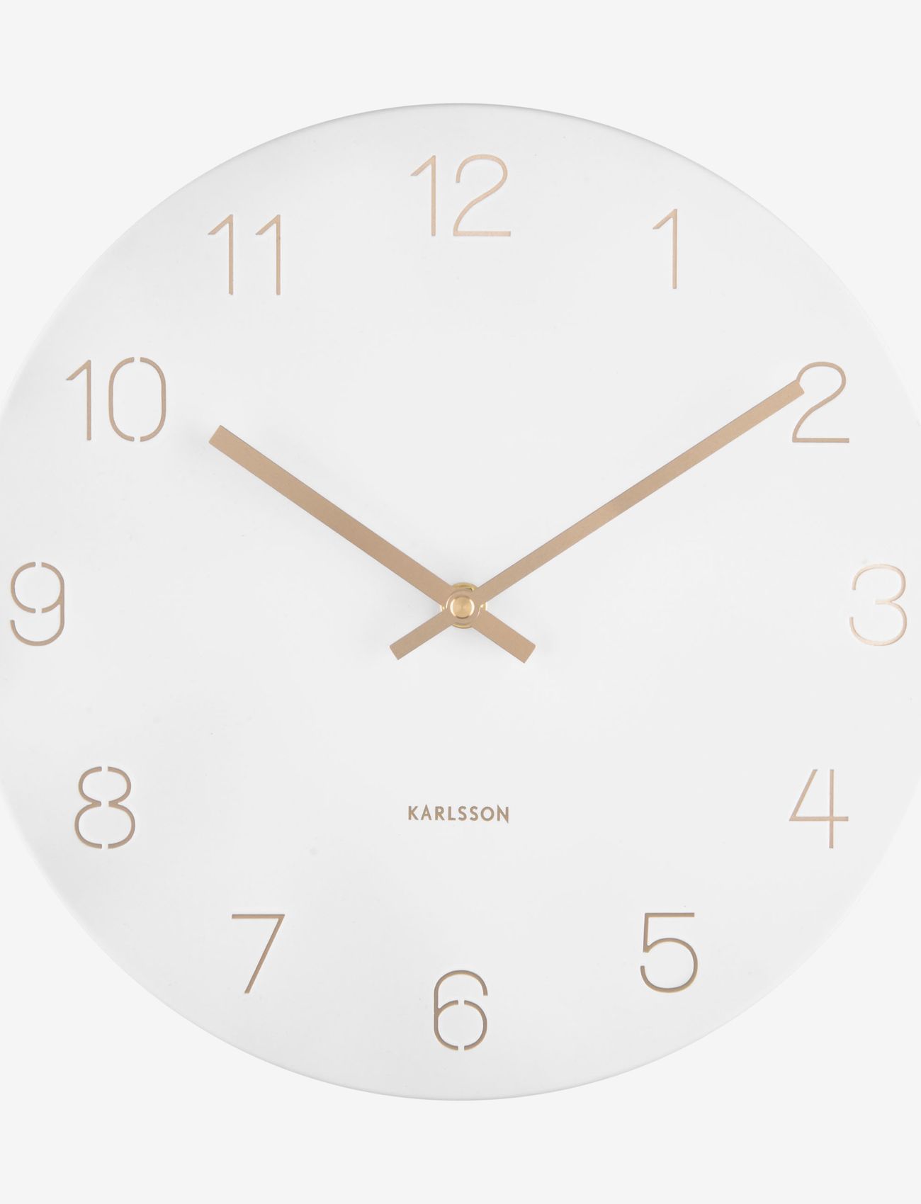 KARLSSON - Wall clock Charm engraved numbers - sieniniai laikrodžiai - white - 0