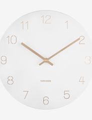 Wall clock Charm engraved numbers - WHITE