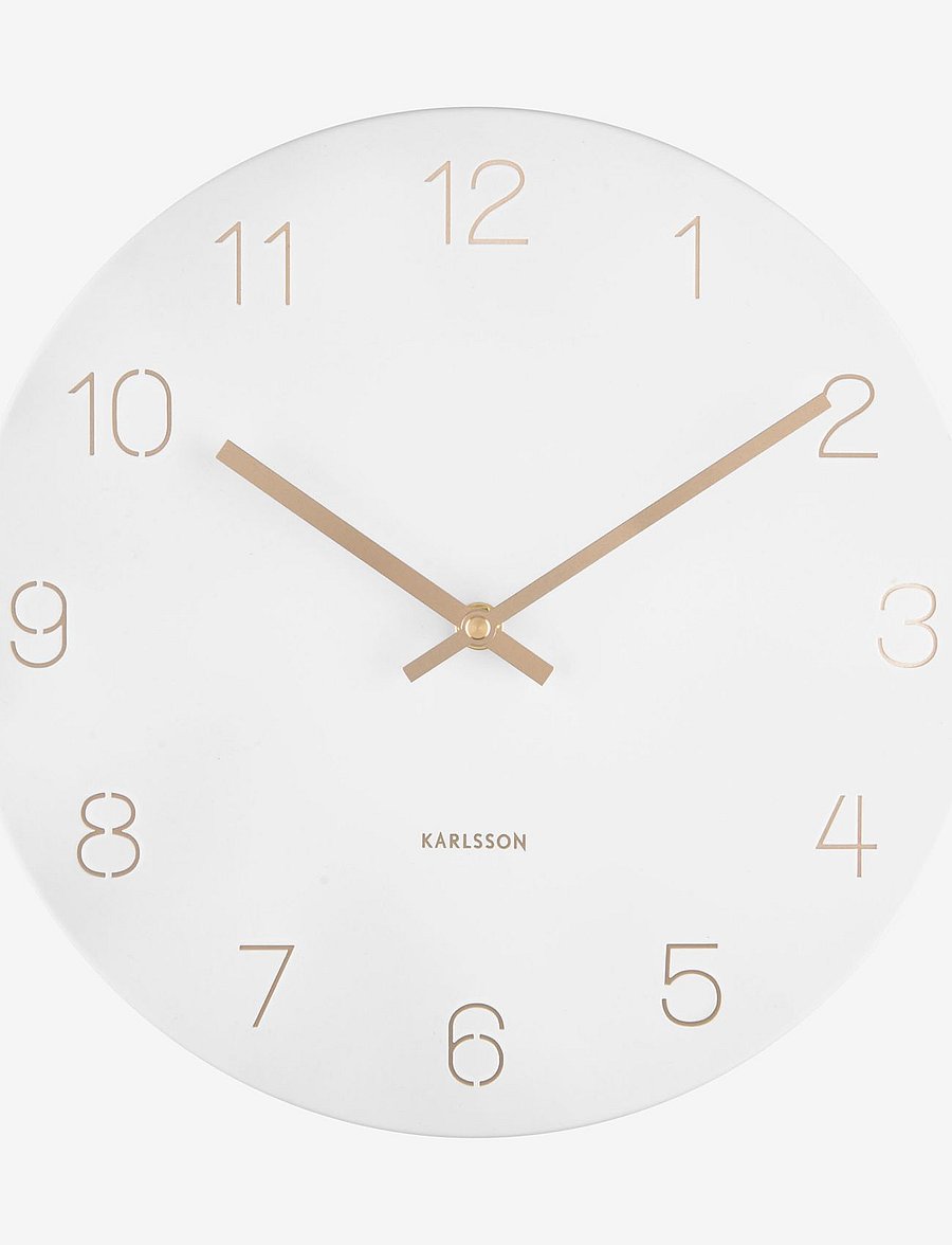 KARLSSON - Wall clock Charm engraved numbers - wanduhren - white - 1