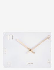 KARLSSON - Wall clock Charm engraved numbers - veggklokker - white - 2