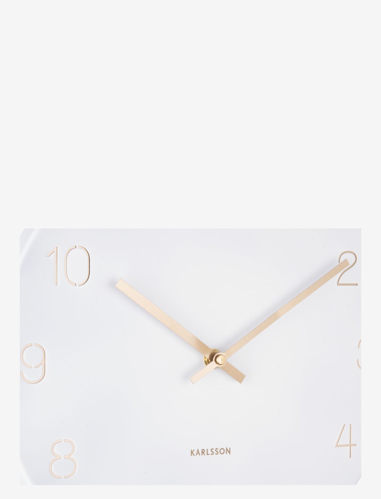 KARLSSON - Wall clock Charm engraved numbers small black - väggklockor - white - 3