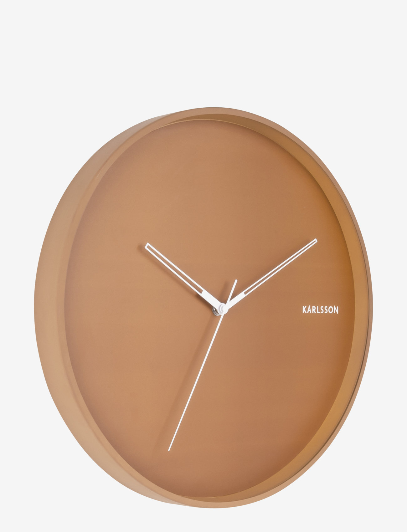 KARLSSON - Wall clock Hue - sieniniai laikrodžiai - caramel brown - 0