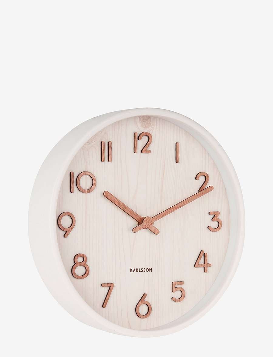 KARLSSON - Wall clock Pure small dark basswood - seinakellad - white - 0