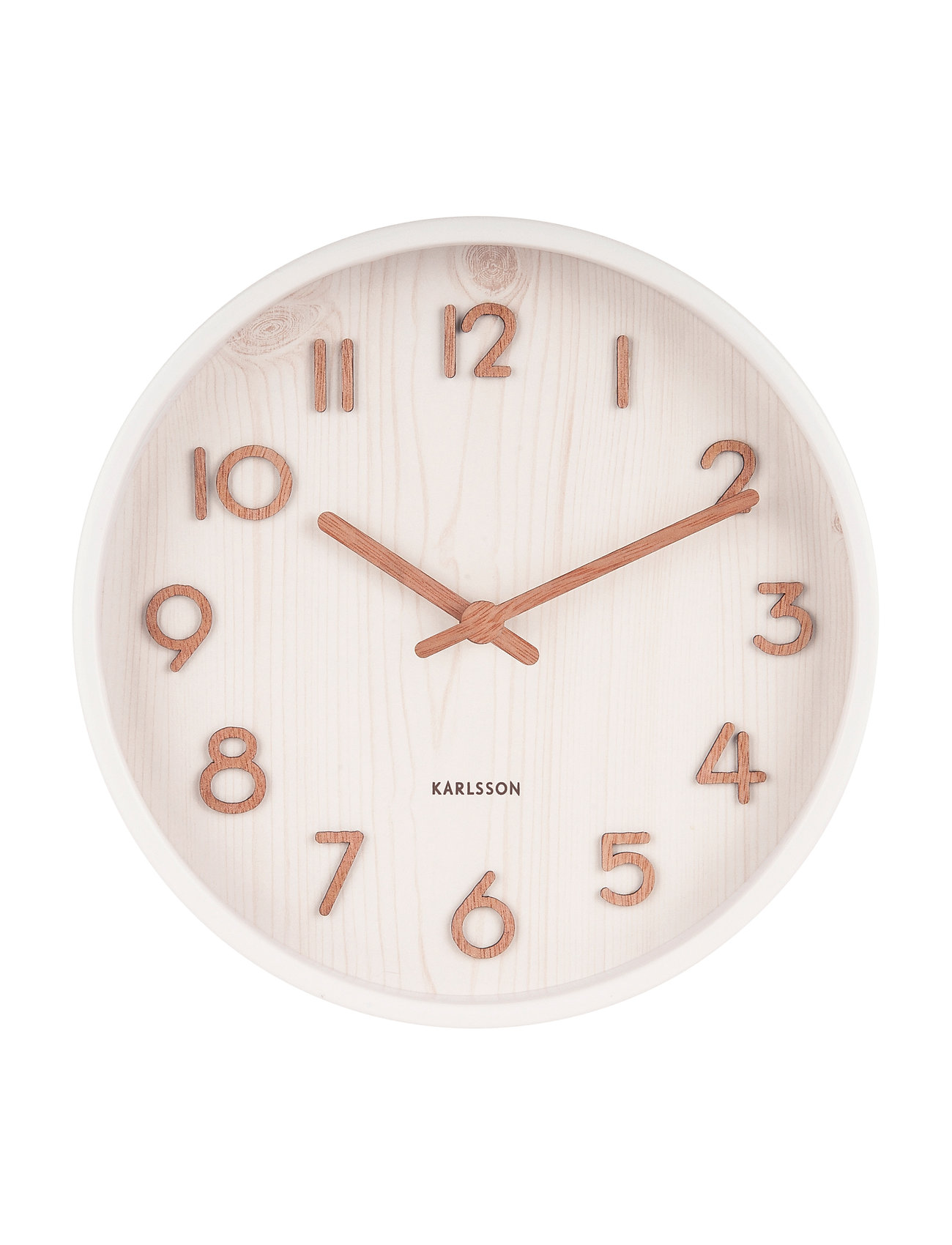 KARLSSON - Wall clock Pure small dark basswood - seinakellad - white - 1