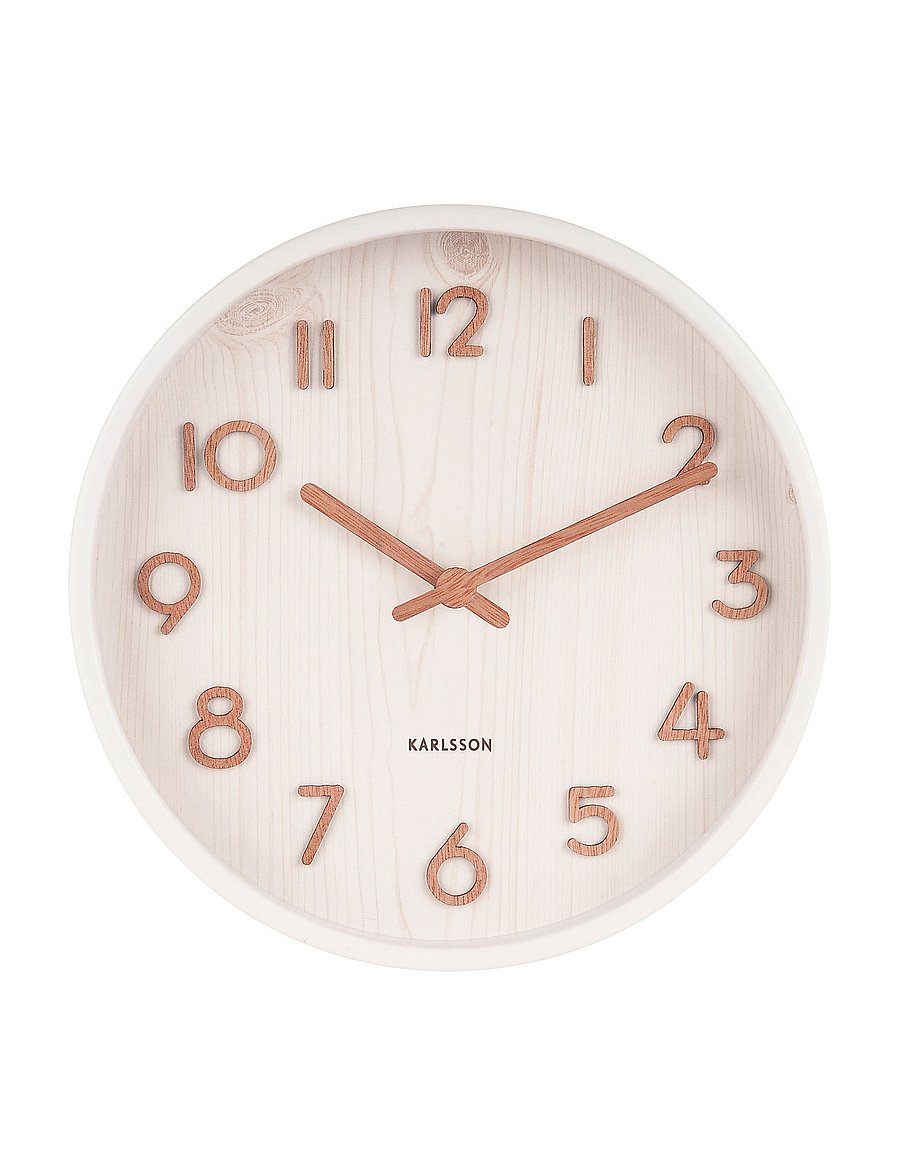 KARLSSON - Wall clock Pure small dark basswood - seinakellad - white - 1