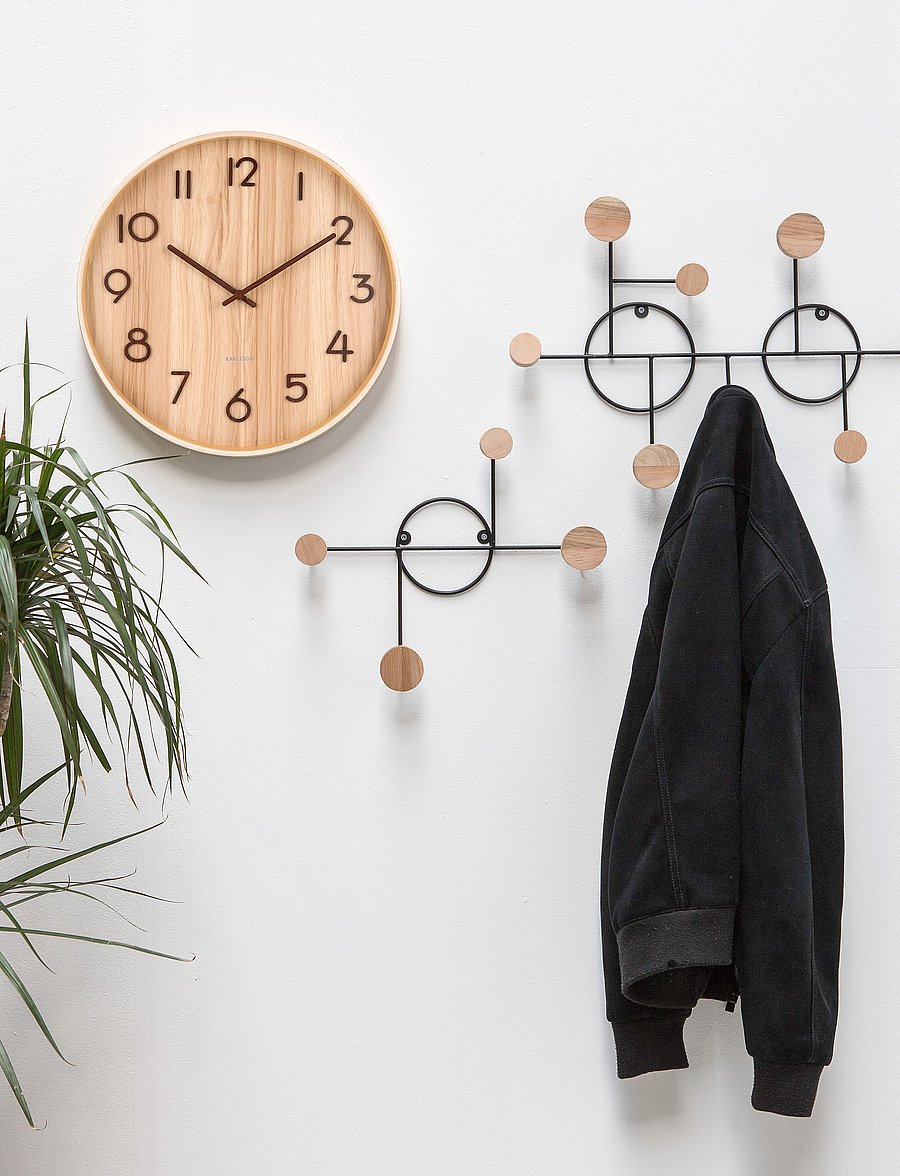 KARLSSON - Wall clock Pure medium dark basswood - wanduhren - light basswood - 2