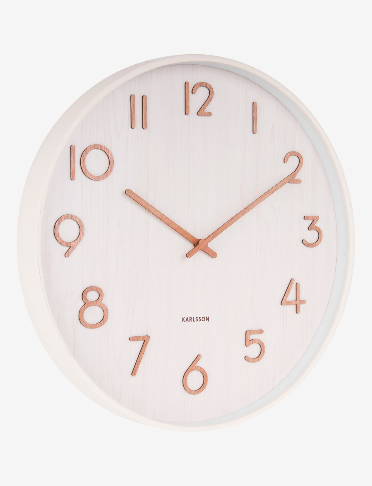 Wall clock Pure medium dark basswood - WHITE