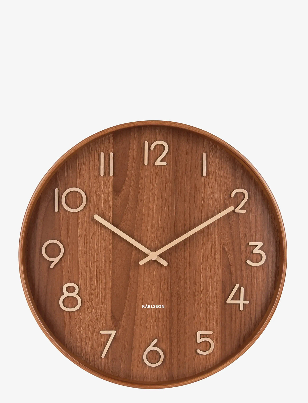 KARLSSON - Wall clock Pure large dark basswood - køb efter pris - dark basswood - 1