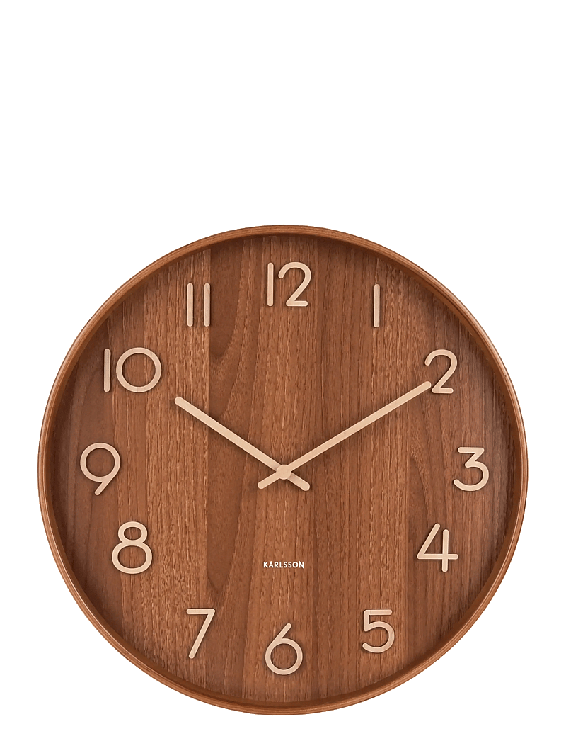 KARLSSON - Wall clock Pure large dark basswood - wanduhren - dark basswood - 1