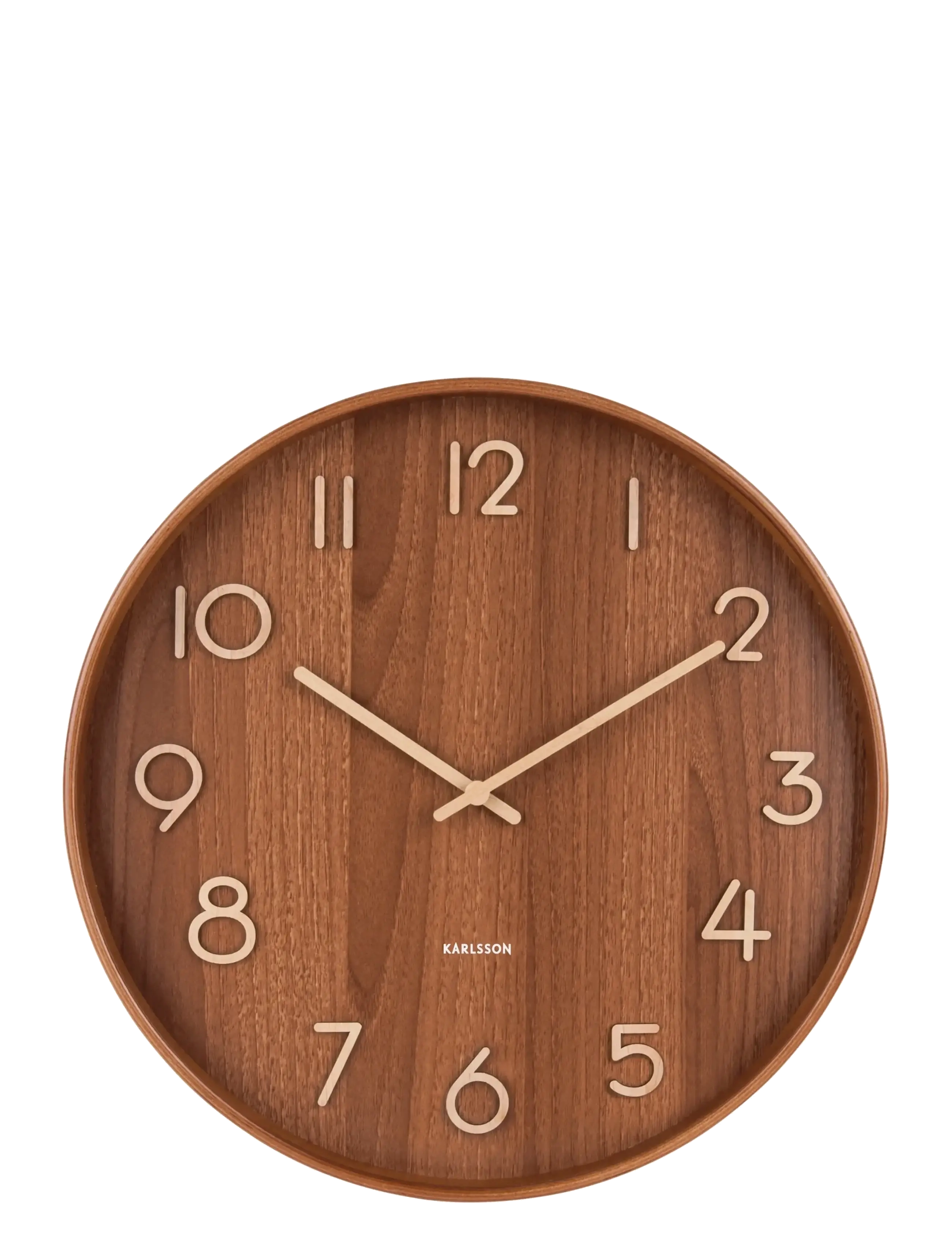 KARLSSON - Wall clock Pure large dark basswood - väggklockor - dark basswood - 1