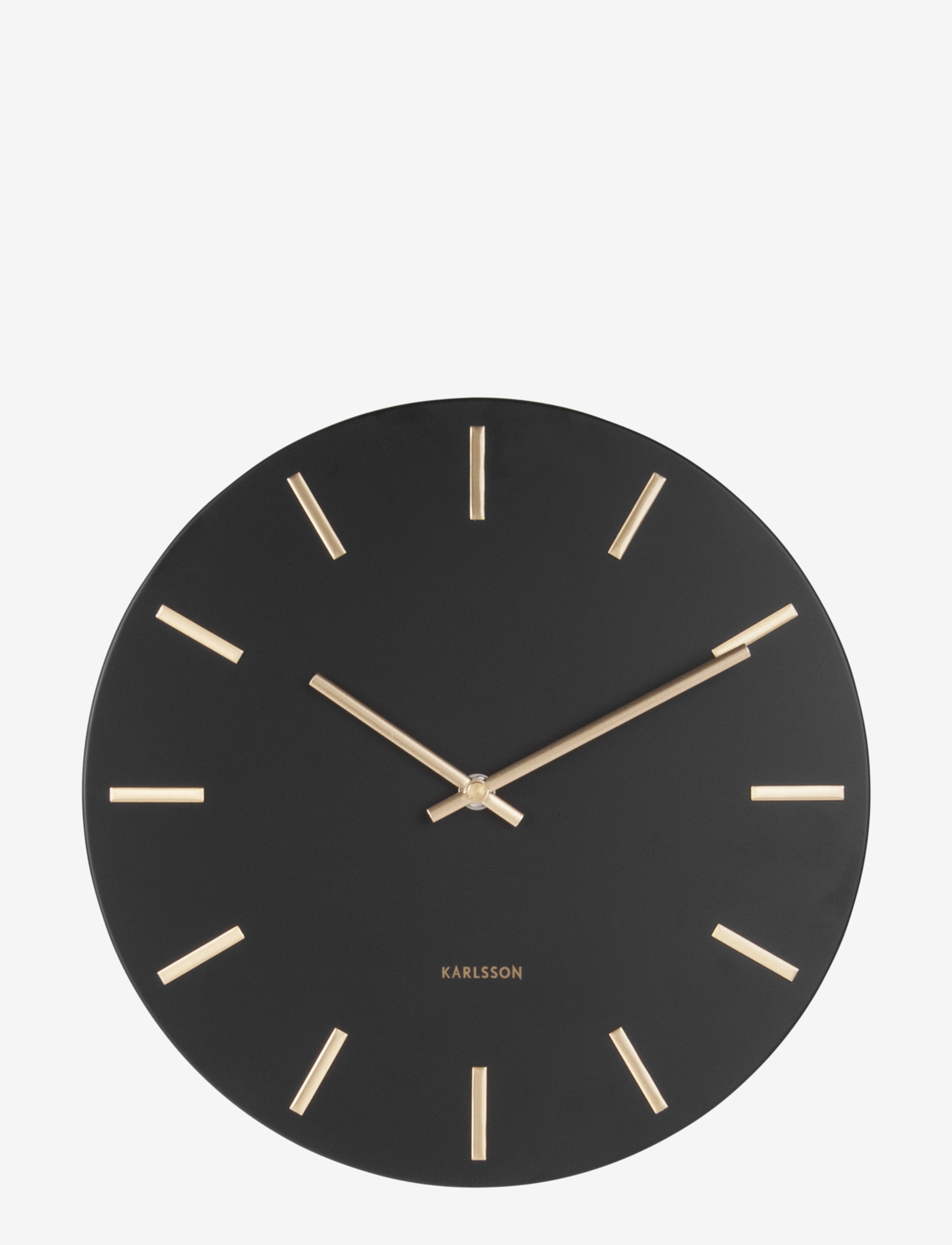 KARLSSON Wall Clock Charm, Vægur, Sort, Str: 30X30X3.5CM