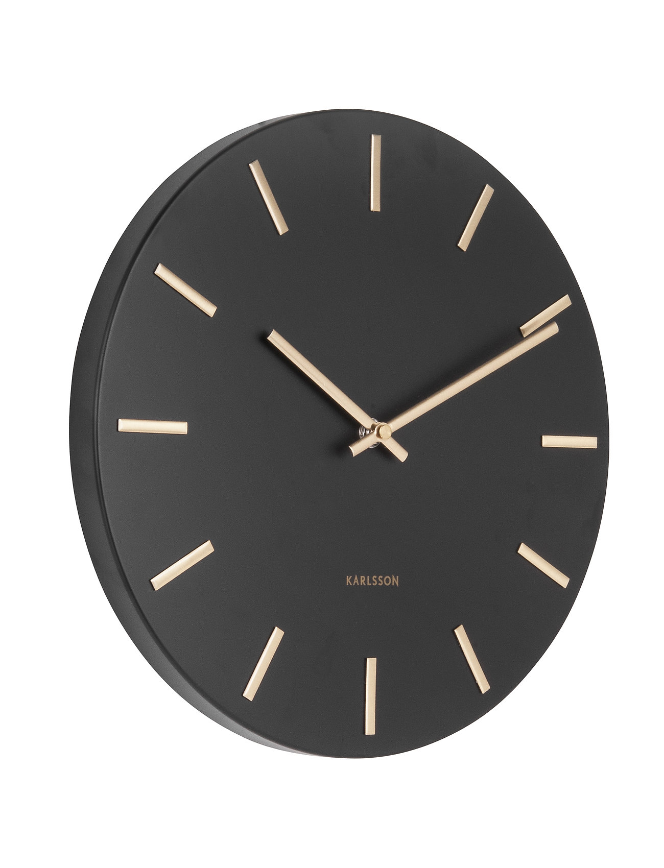 KARLSSON Wall Clock Charm, 30X30X3.5 cm, Watches, Schwarz - Clocks, Homeware