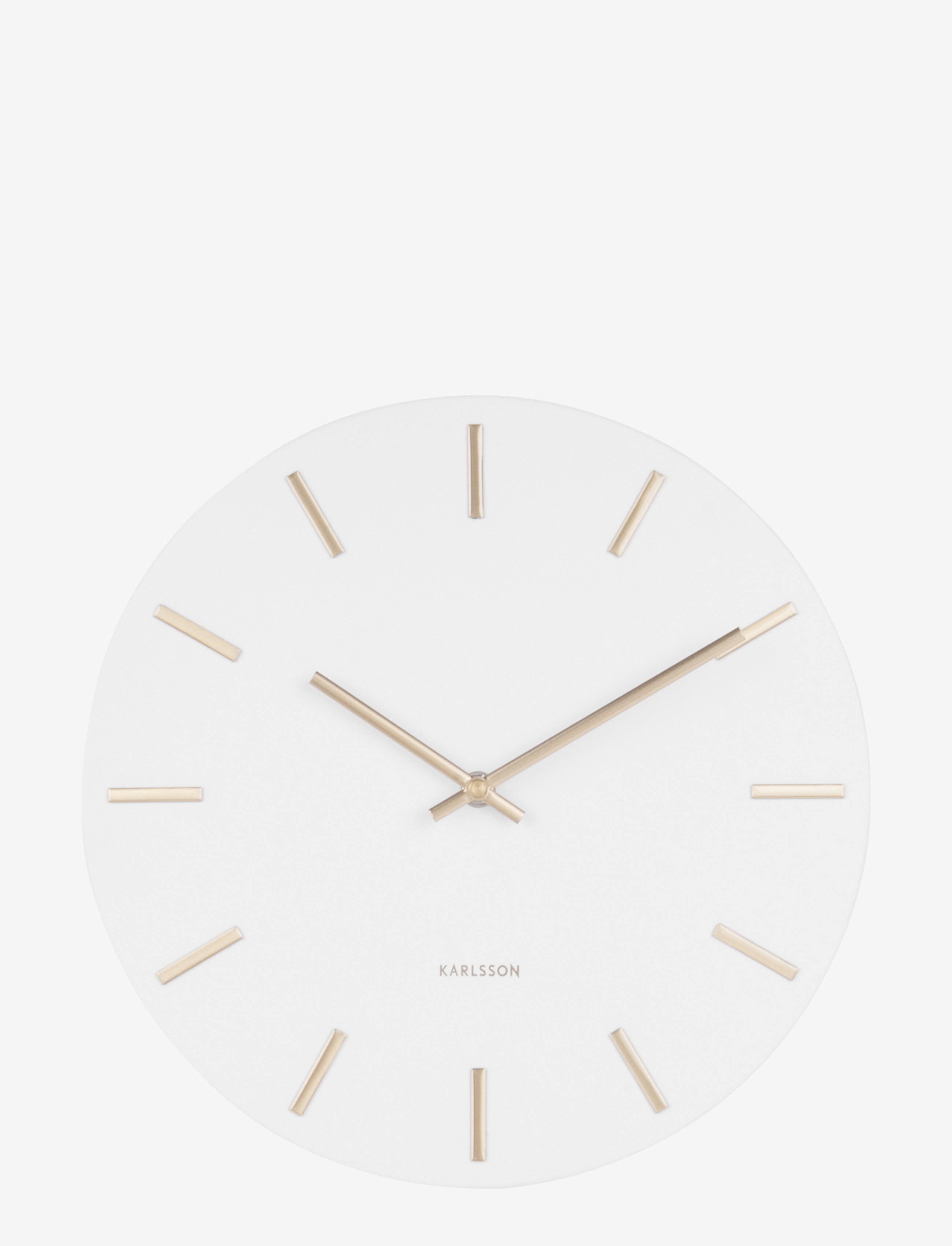KARLSSON Wall Clock Charm, Vægur, Hvid, Str: 30X30X3.5CM