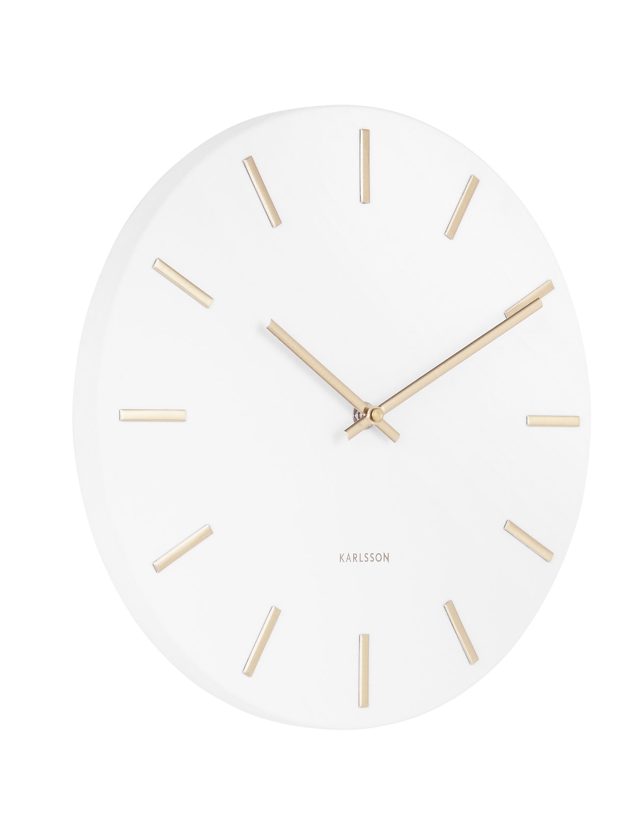 KARLSSON Wall Clock Charm, 30X30X3.5 cm, Watches, Weiß - Clocks, Homeware