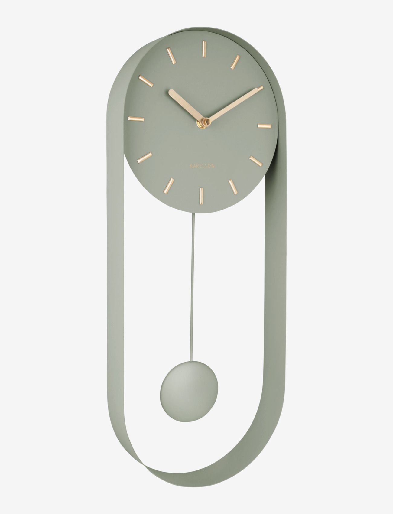 KARLSSON - Wall clock Pendulum Charm - vægure - djungel green - 0
