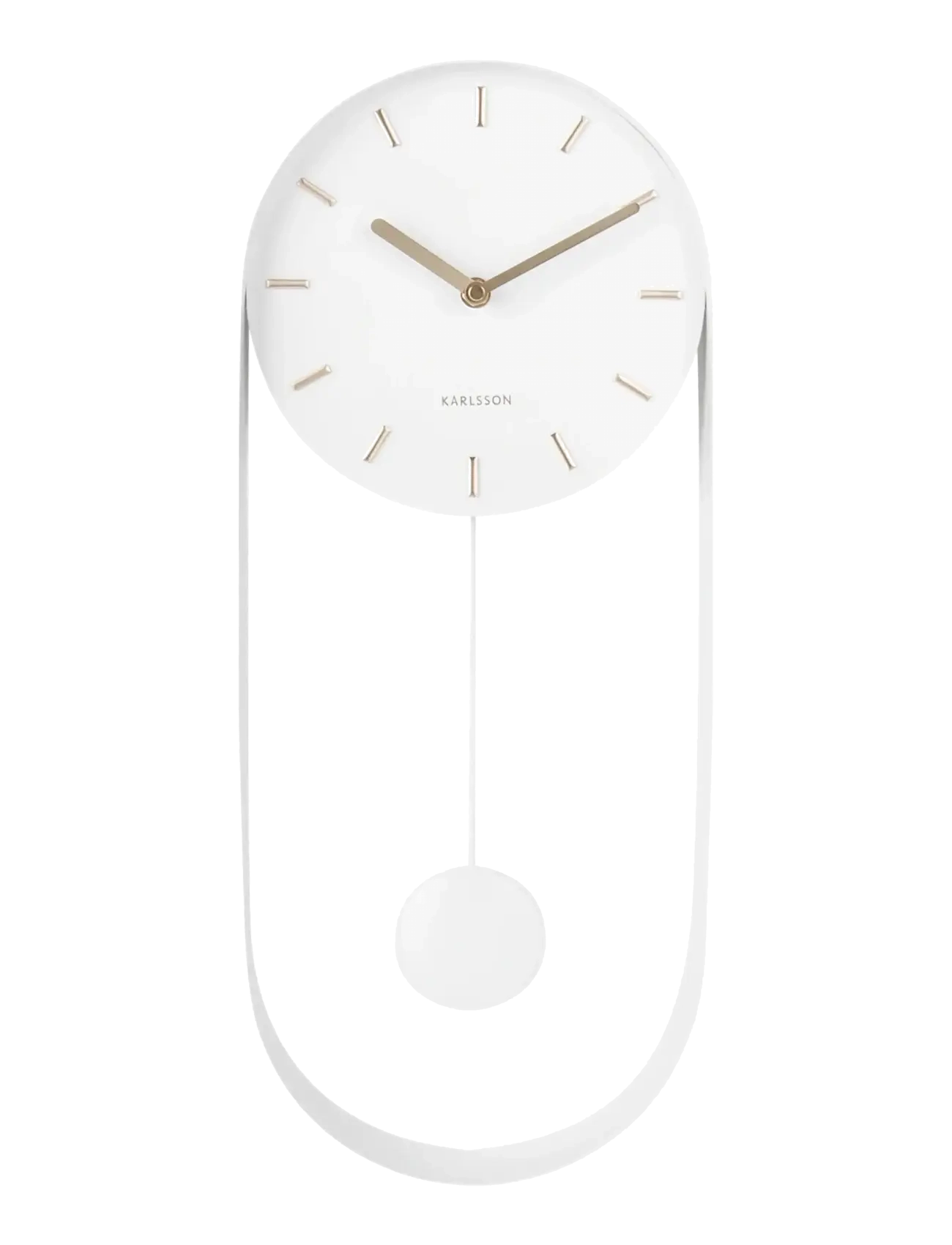 KARLSSON - Wall clock Pendulum Charm steel white - väggklockor - white - 2