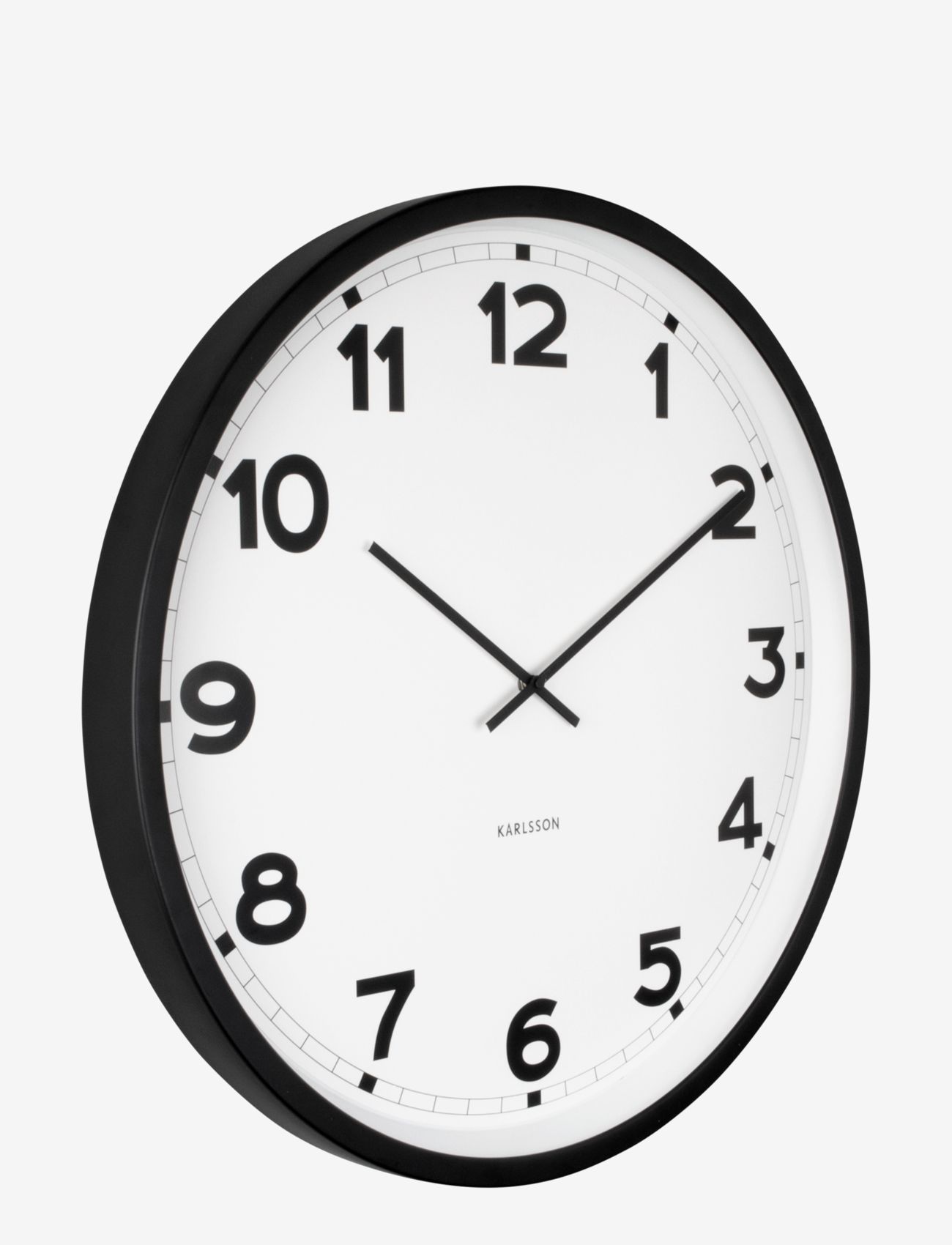 KARLSSON Wall Clock New Klassisch Large Schwarz - Ø60CM - Unisex
