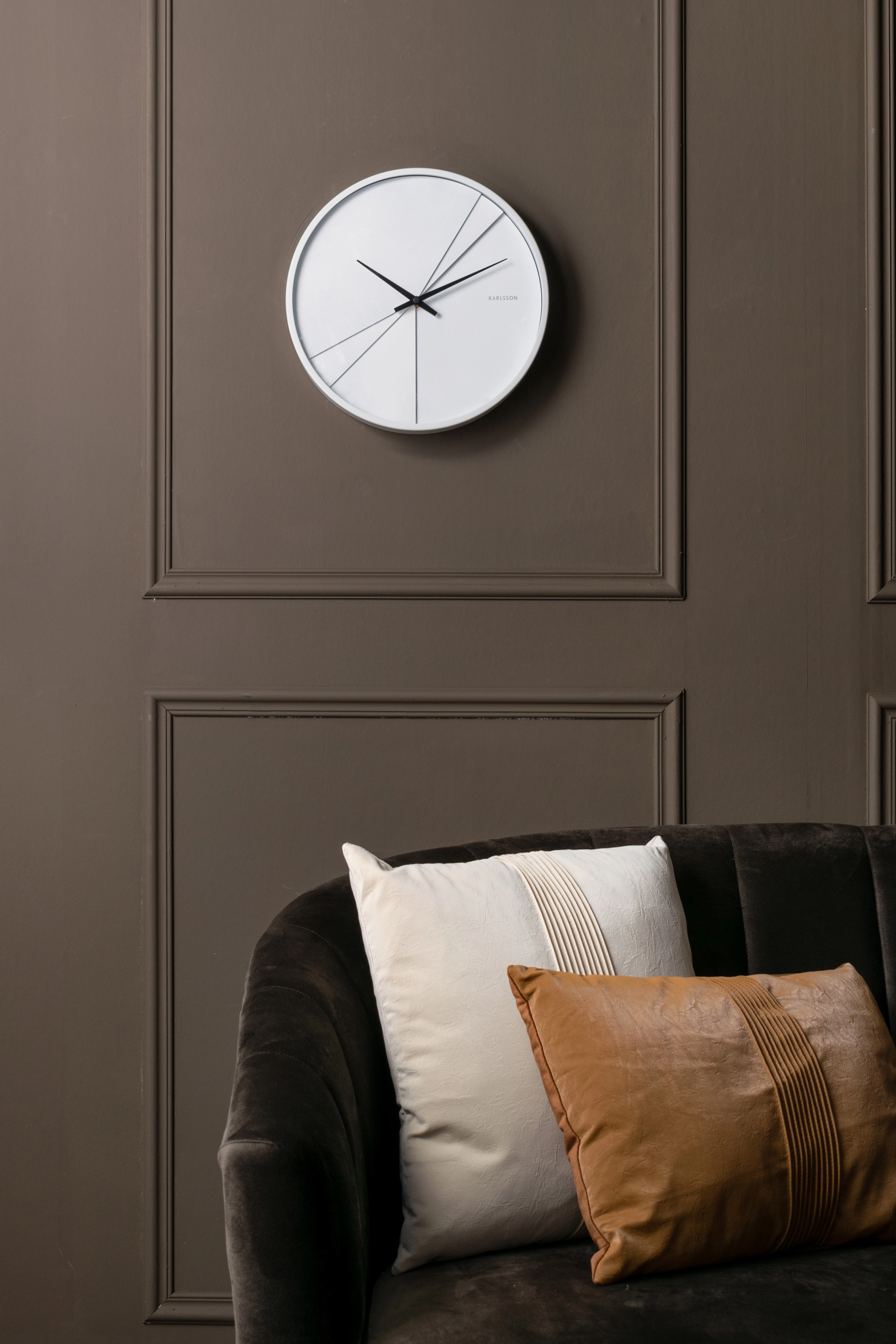 KARLSSON - Wall clock Layered Lines - white - 2