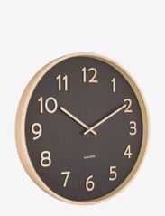 Wall clock Pure wood grain - BLACK