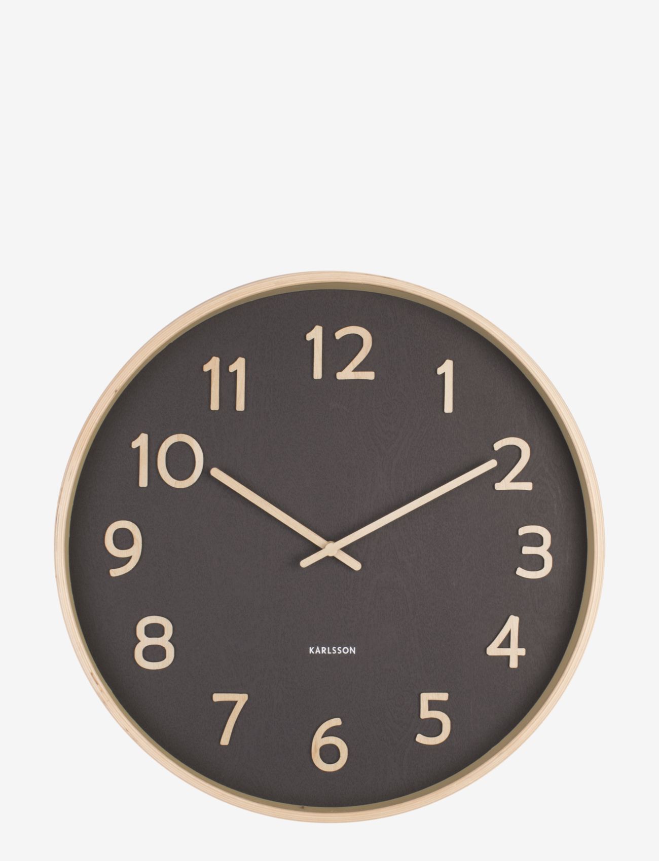 KARLSSON - Wall clock Pure wood grain - geschenke unter 100€ - black - 1