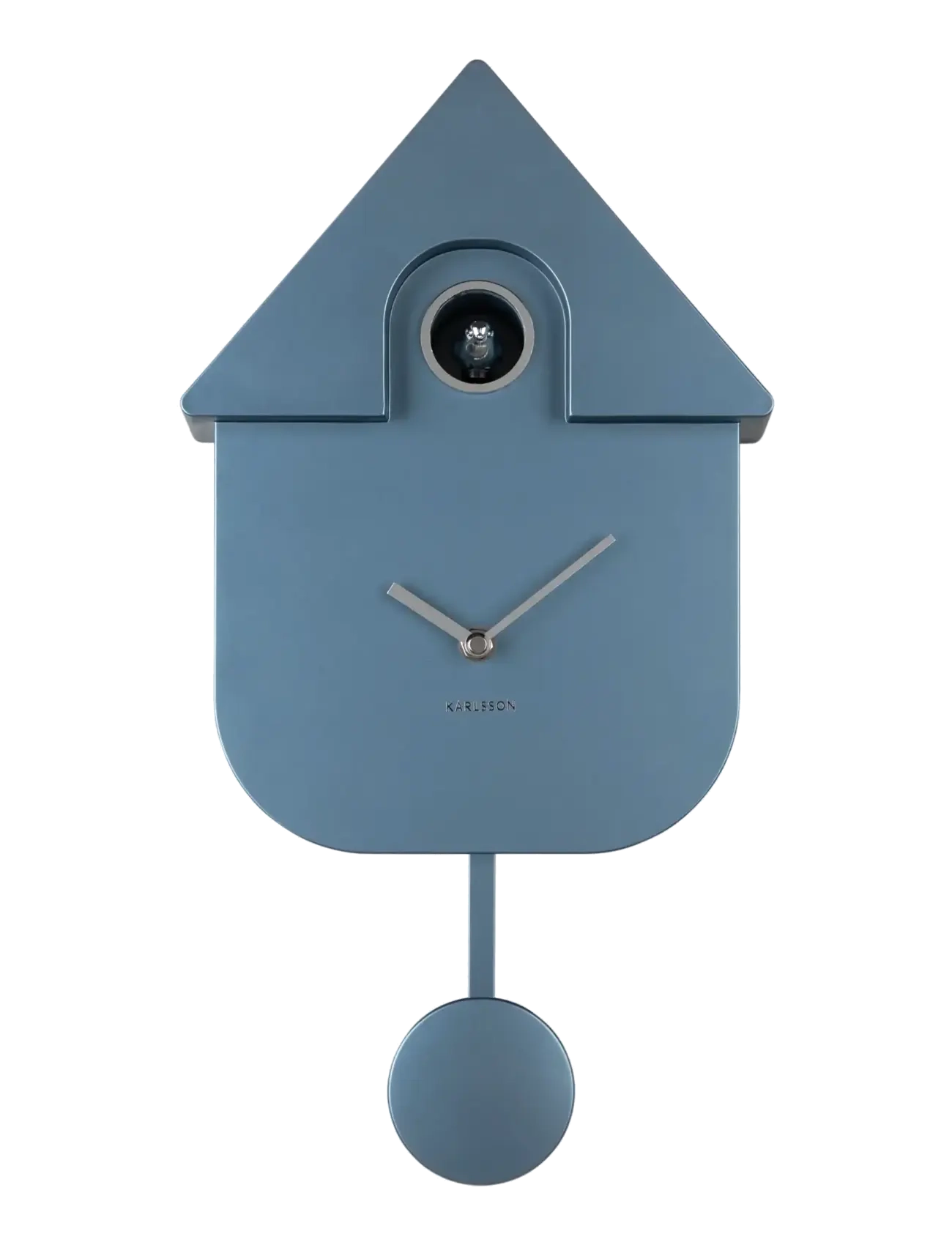 KARLSSON - Wall clock Modern Cuckoo ABS metallic dark blue - vægure - metallic dark blue - 1