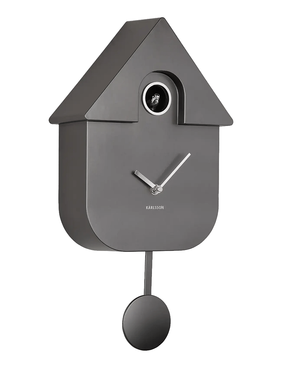 KARLSSON - Wall clock Modern Cuckoo ABS metallic 1014 - wanduhren - metallic dark grey - 0