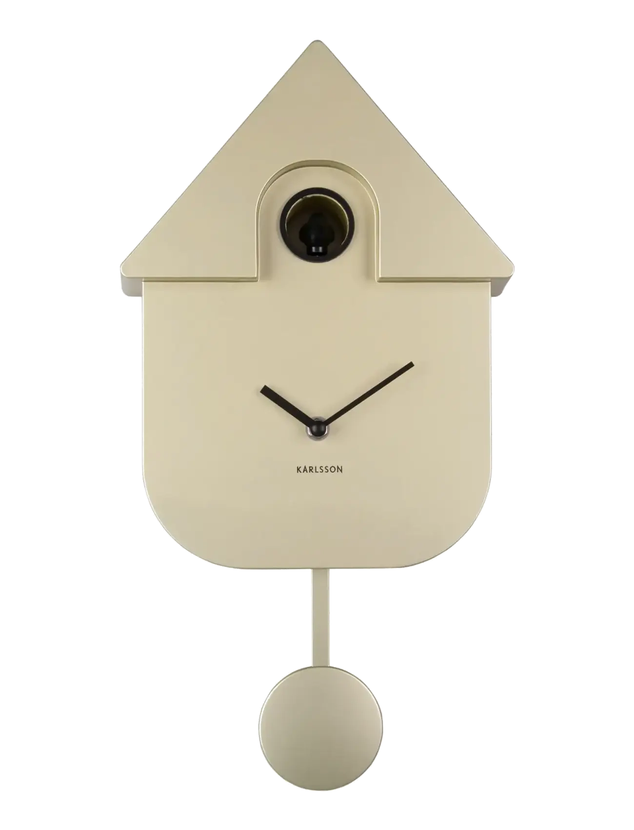 KARLSSON - Wall clock Modern Cuckoo ABS metallic dark blue - vægure - metallic gold - 1